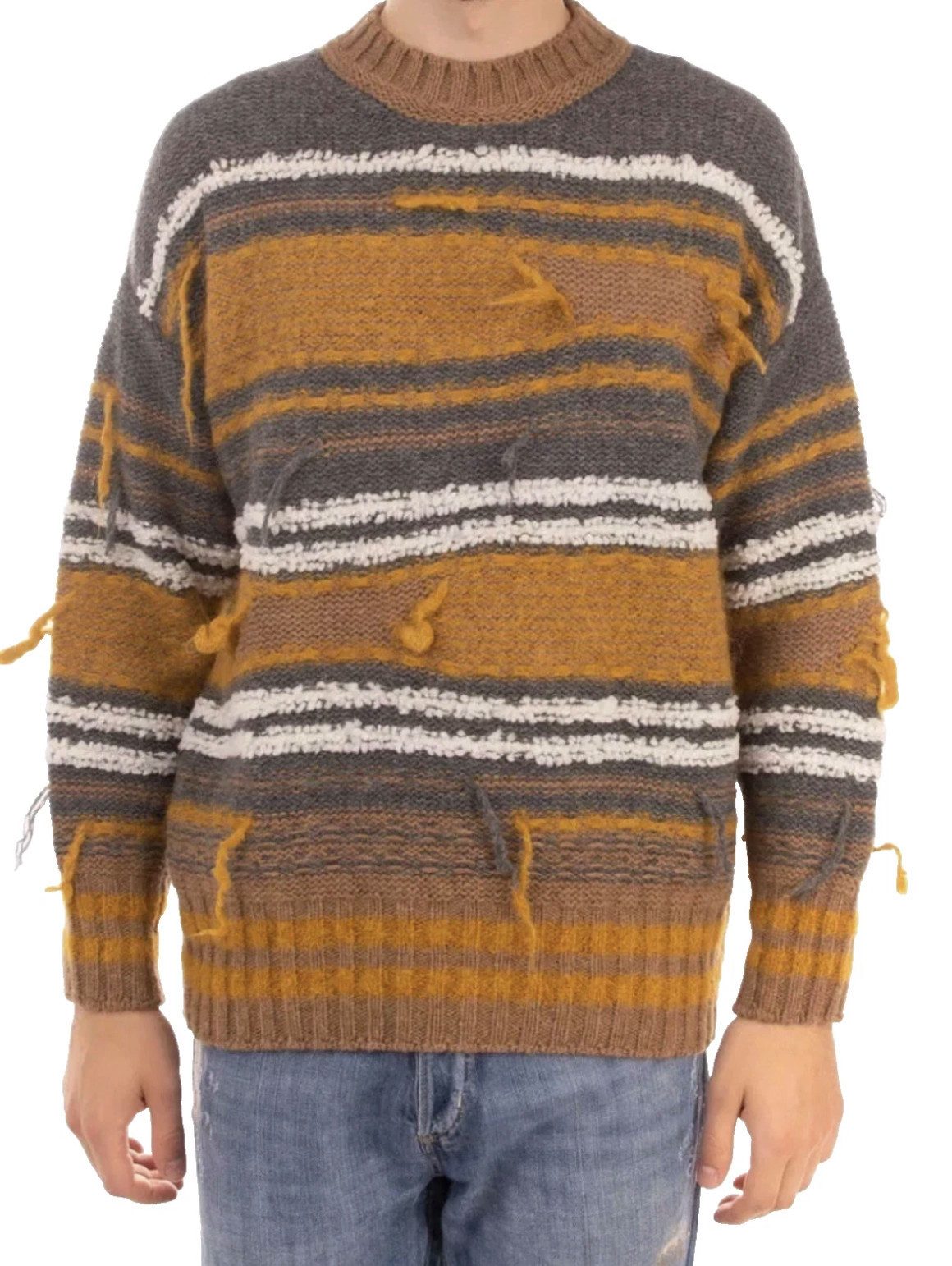 Missoni Strickpullover Unisex Distressed Pullover Herausgezogene Fäden und Fransen als fest eingeplantes Designelement