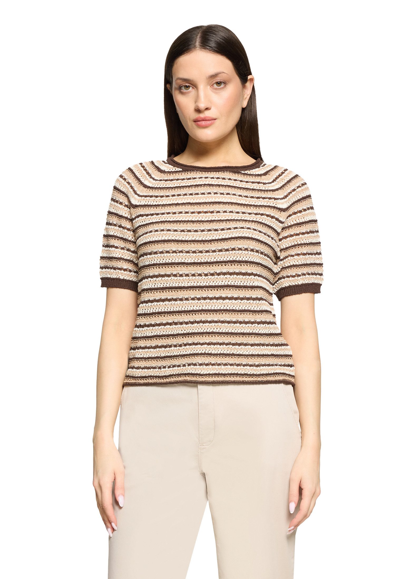 Cartoon Kurzarmshirt Damen mit Rundhalsausschnitt (1-tlg)