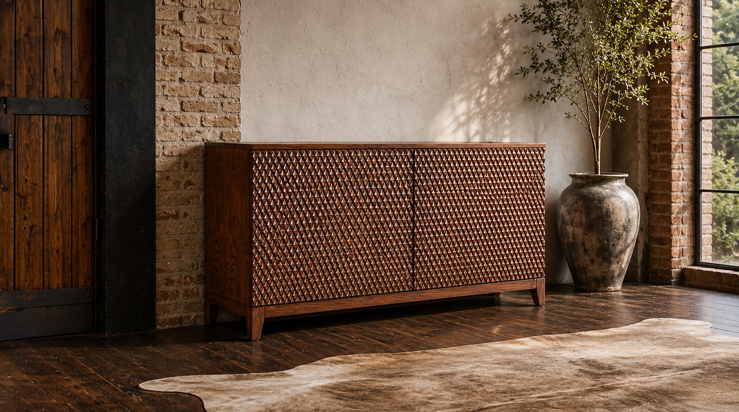KAWOLA Buffet COPAS 3 Türen Eiche braun 150/85/40 cm (B/H/T)