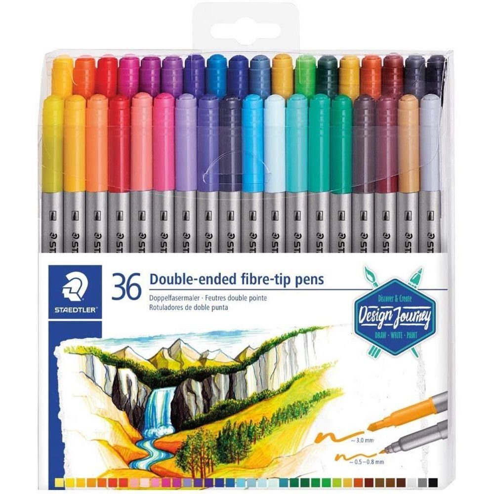STAEDTLER Faserstift 3200 TB36 Doppelfasermaler zwei Spitzen