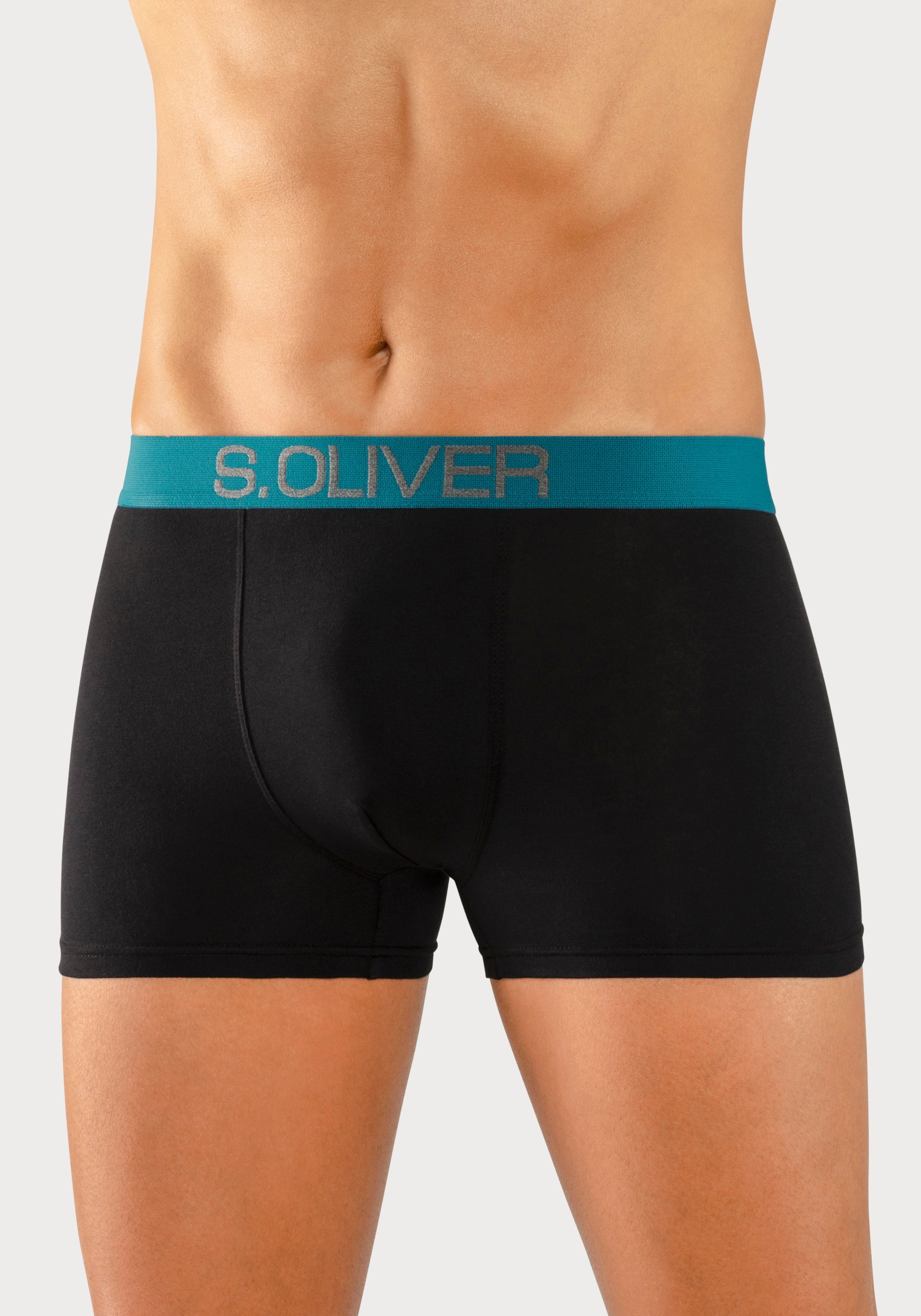 s.Oliver Boxer Boxershorts für Herren (Packung, 4-St) mit kontrastfarbenem Webbund – Bild 4 von 5