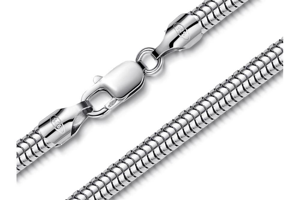 Schlangenkette Länge Silberkette 925 5mm Silberkettenstore 40-100cm Silber, von wählbar -