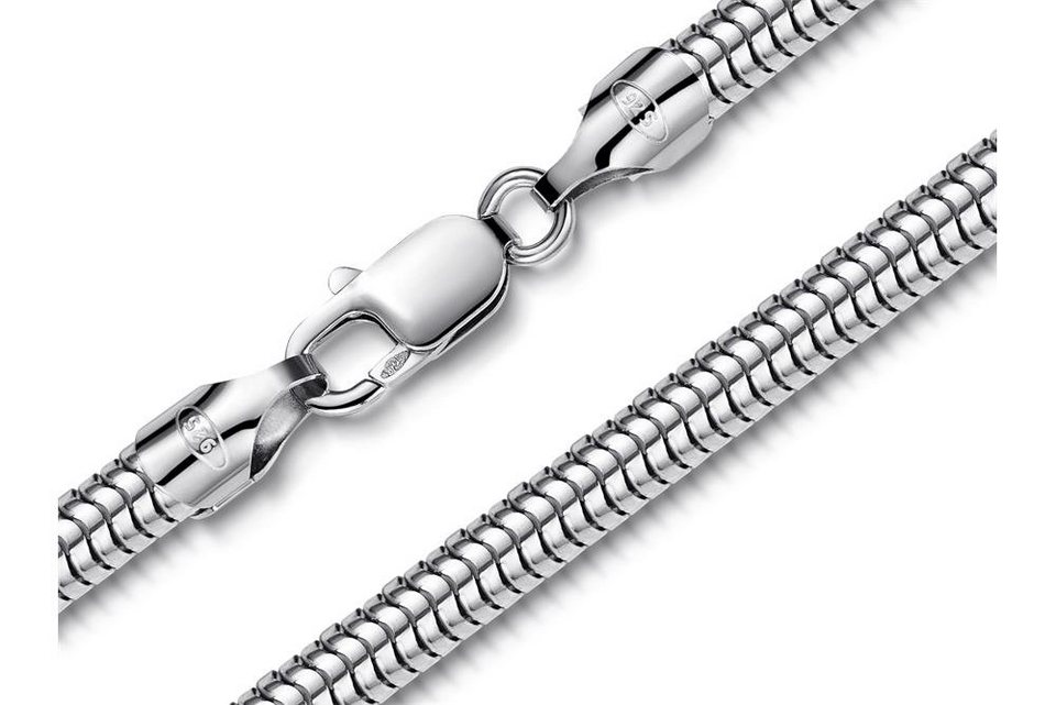 Silberkettenstore Silberkette Schlangenkette 5mm - 925 Silber, Länge  wählbar von 40-100cm