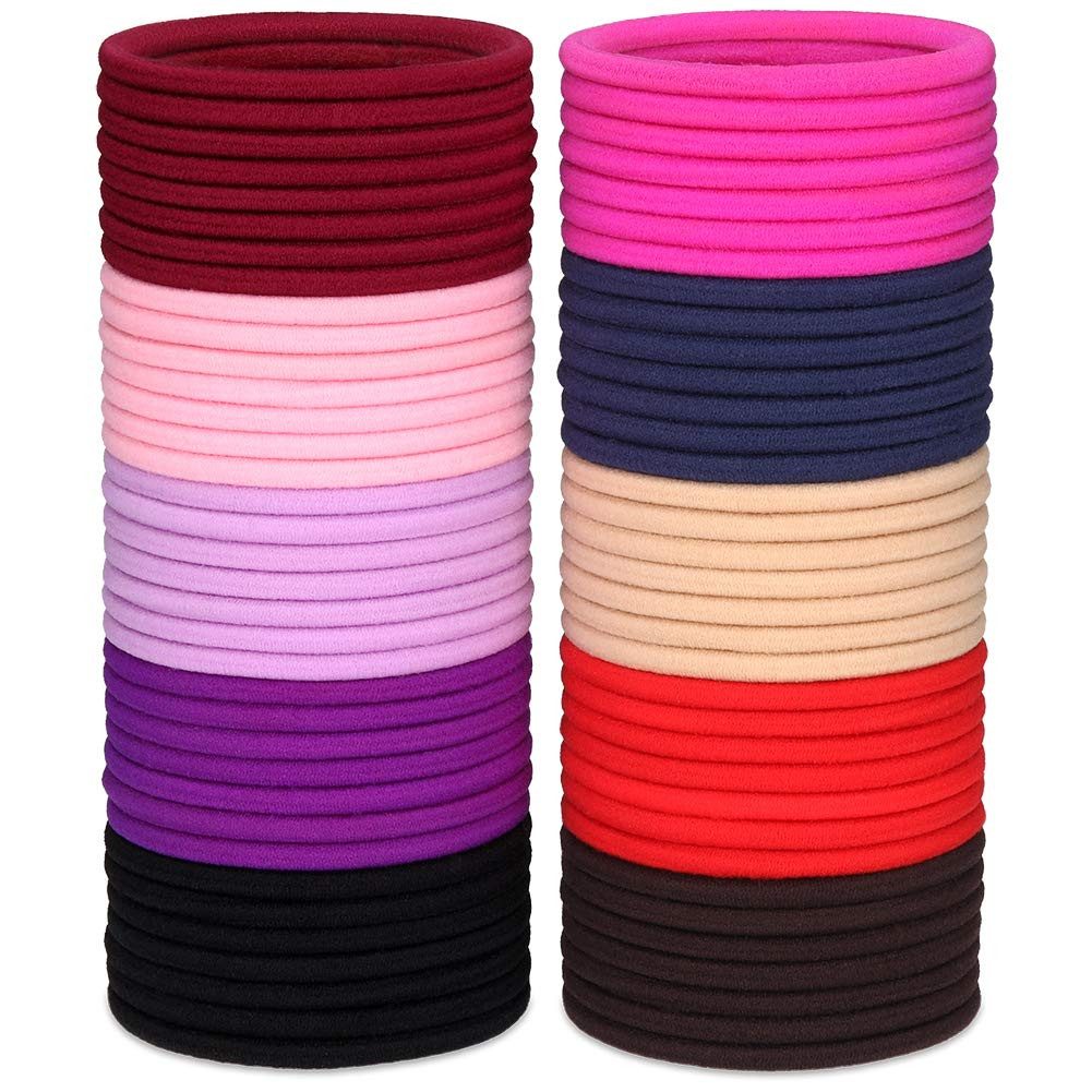 Haargummi Haargummi Set - 100 Stück Zopfgummis 4mm - Bunte Haargummis