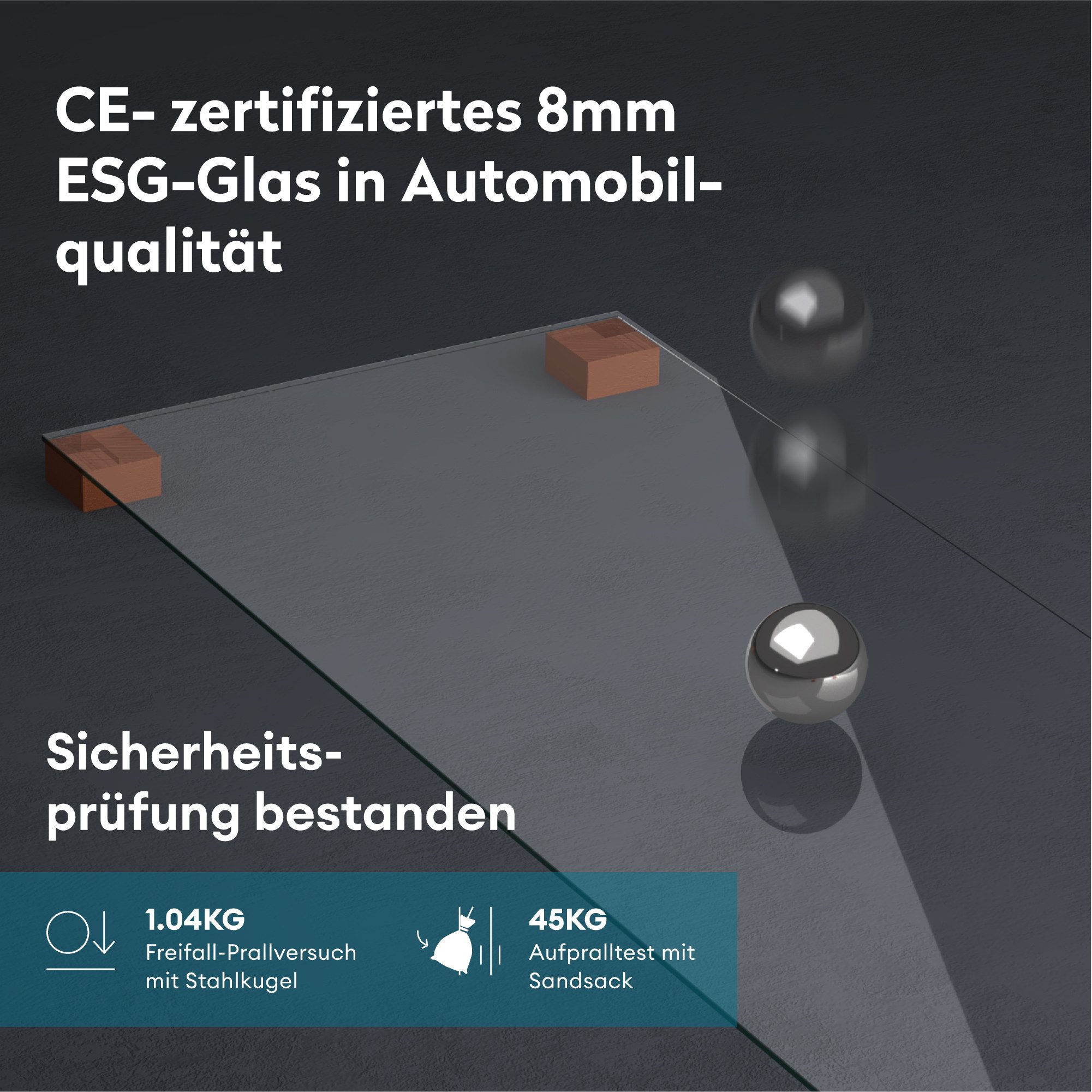 doporro Fünfeckdusche Duschkabine Duschabtrennung 80-100x80-100cm ESG/Glas Ravenna68K-P, BxT: 80x80 cm, Sicherheitsglas, Nano-Beschichtung, Wahlweise links oder – Bild 3 von 5