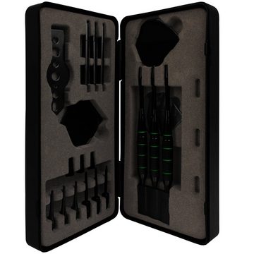 XQMAX Dartpfeil Dart Geschenkset 3er Pfeil Set Softdart Steeldart, Darts Schwarz Kunststoff Metall