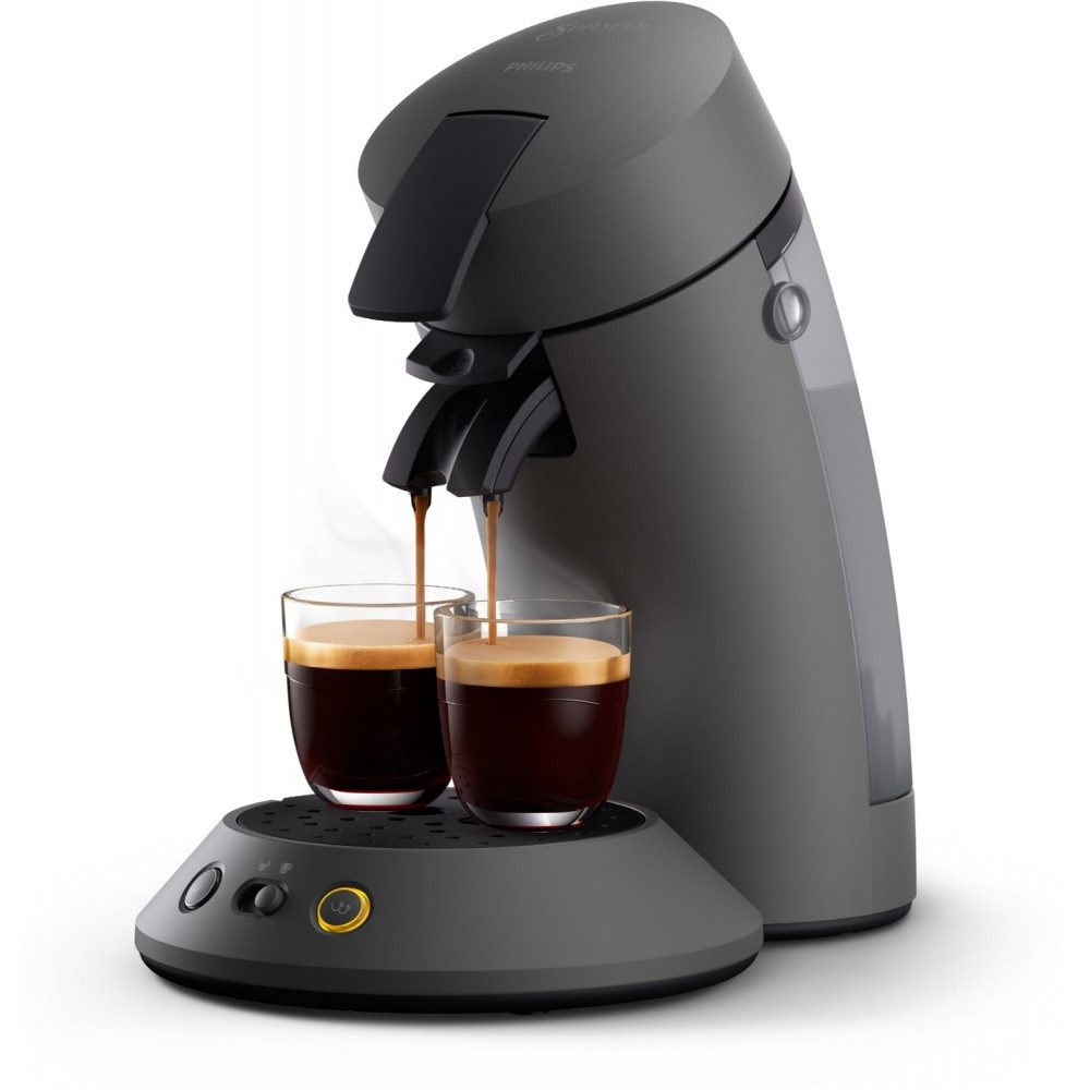 Philips Senseo Kaffeepadmaschine, grau, Crema Plus Technologie