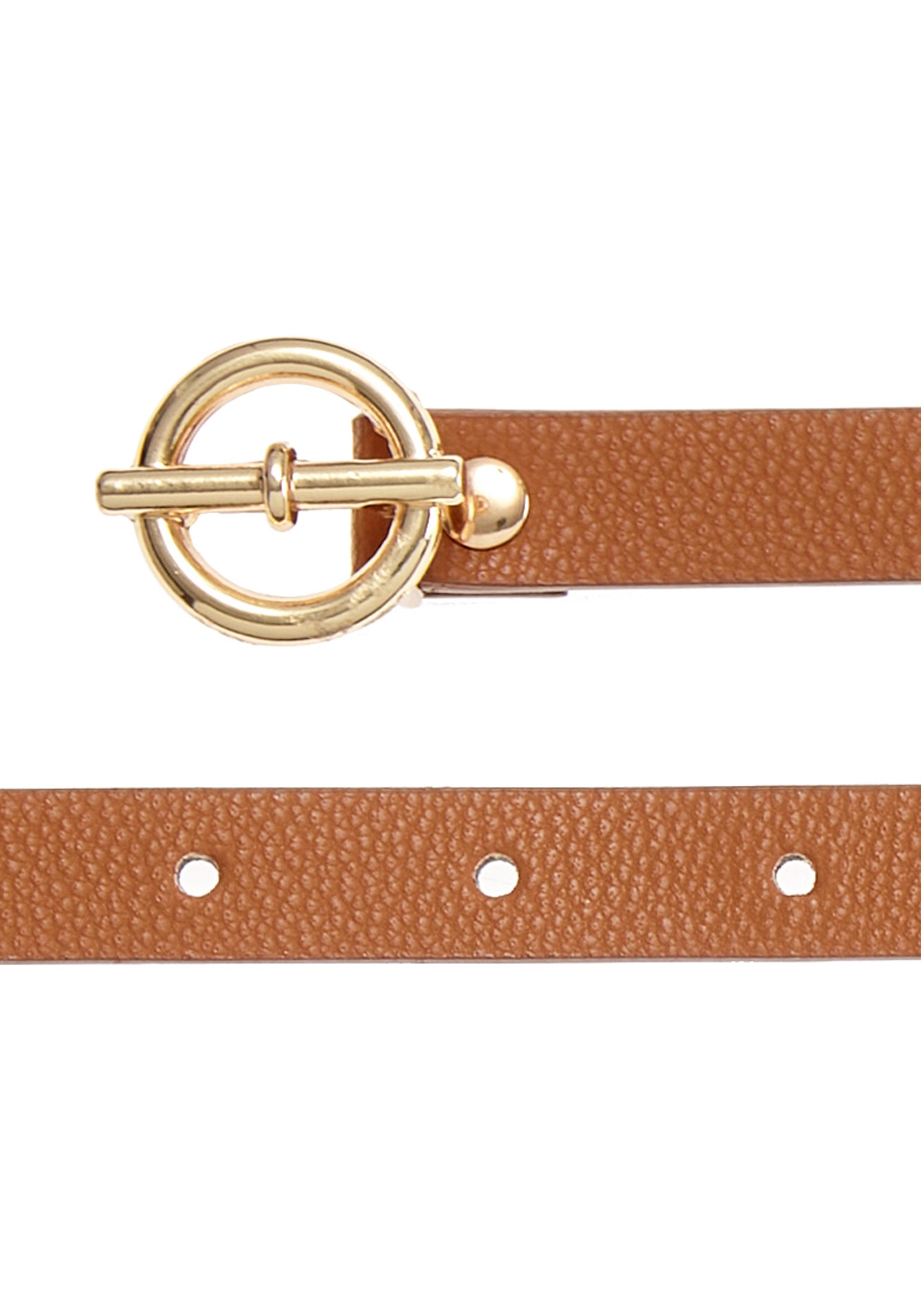 LASCANA Hüftgürtel Hosengürtel, Anzuggürtel, Gürtel, Jeansgürtel schmale und modische Form für Hosen und Kleider