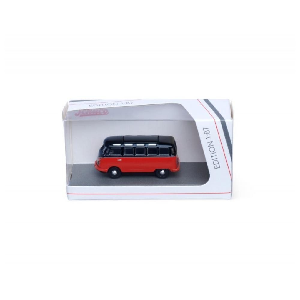 Schuco Modellbausatz VW T1 Samba Rot/Schwarz / 1:87, Maßstab 1:87