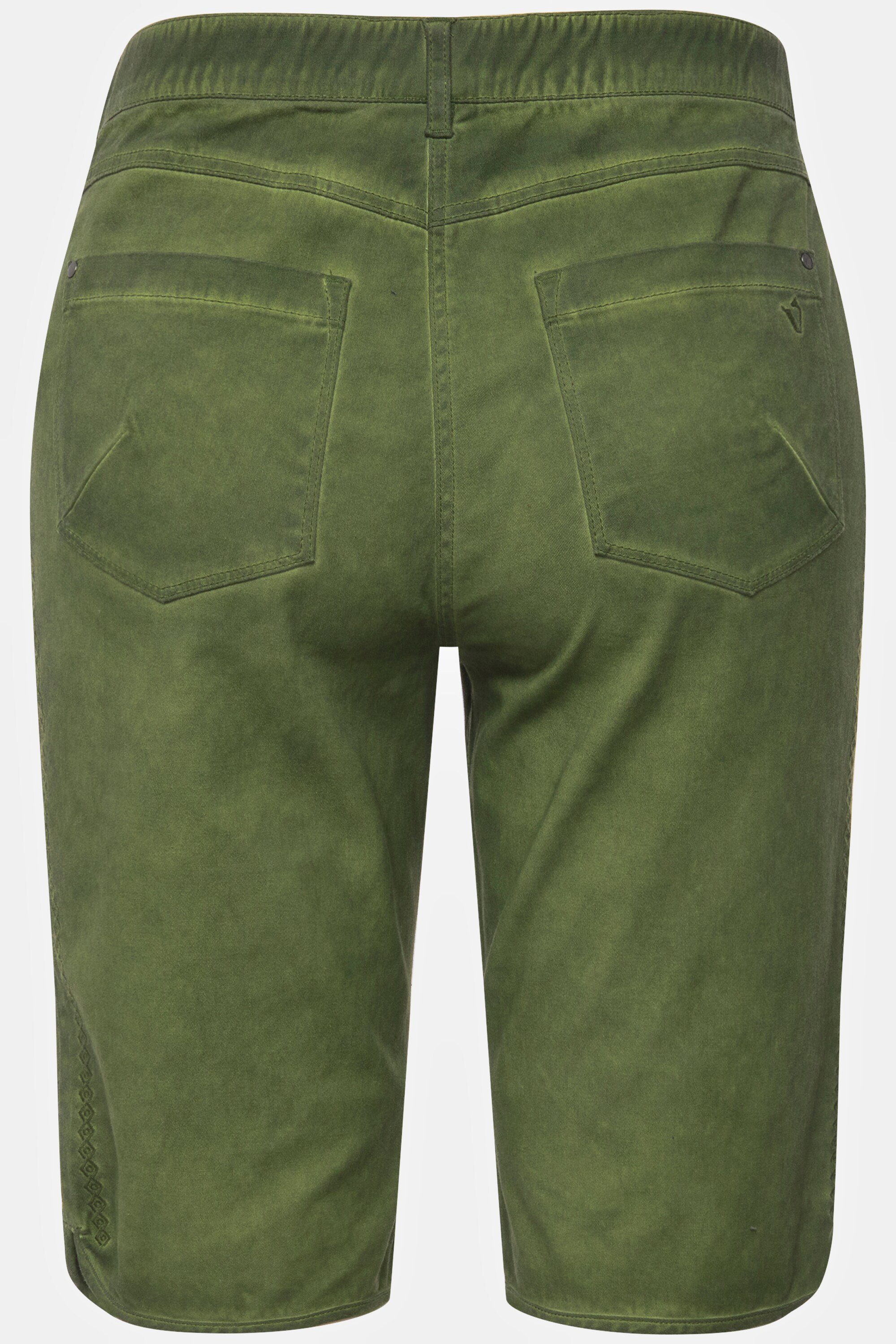 Ulla Popken Bermudas Trachten-Jeansbermuda Mandy Used-Look Stickerei – Bild 4 von 5