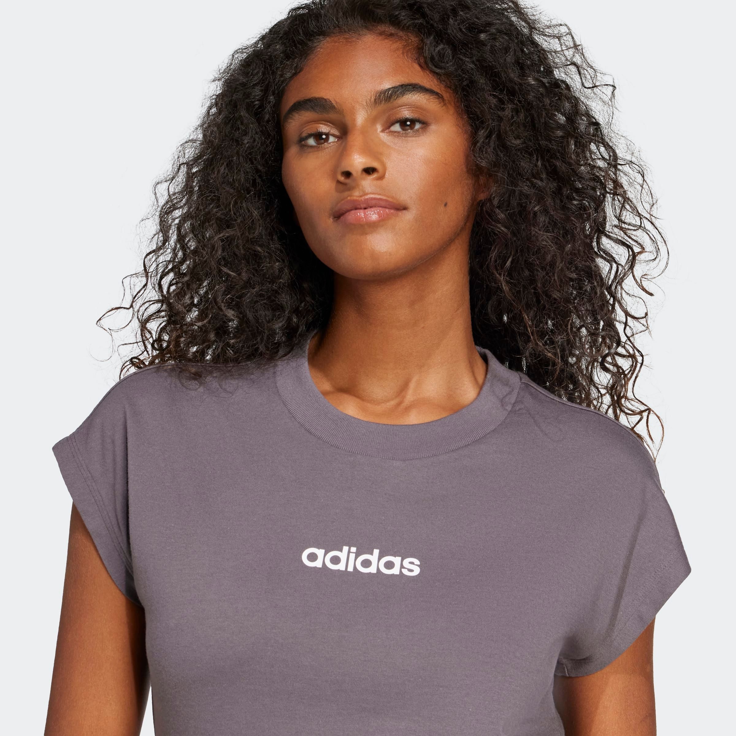adidas Sportswear T-Shirt ESSENTIALS LINEAR COTTON sportlicher Stil, Kurzarm, ohne Verschluss, aus Baumwolle – Bild 4 von 5