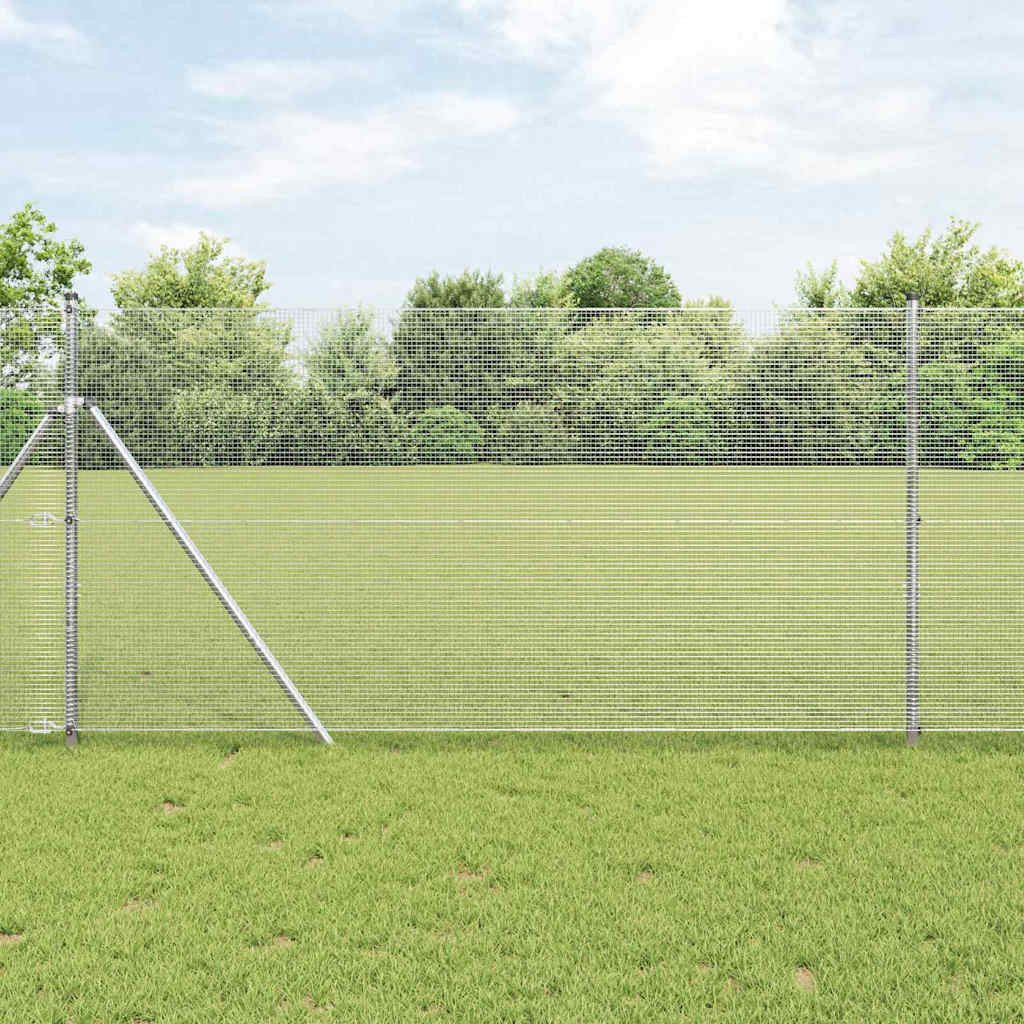 vidaXL Zaunpfosten Silber, (1-St)