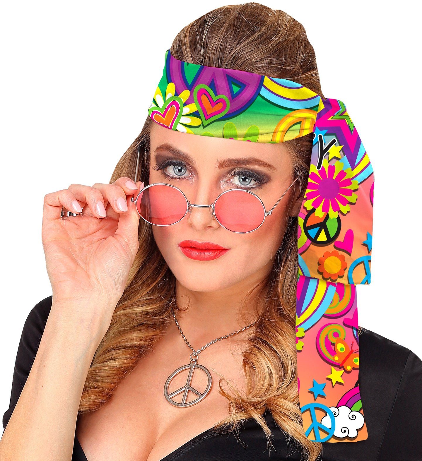Widmann S.r.l. Kostüm 60er Jahre Stirnband 'Peace & Love' 18749, Mehrfa günstig online kaufen