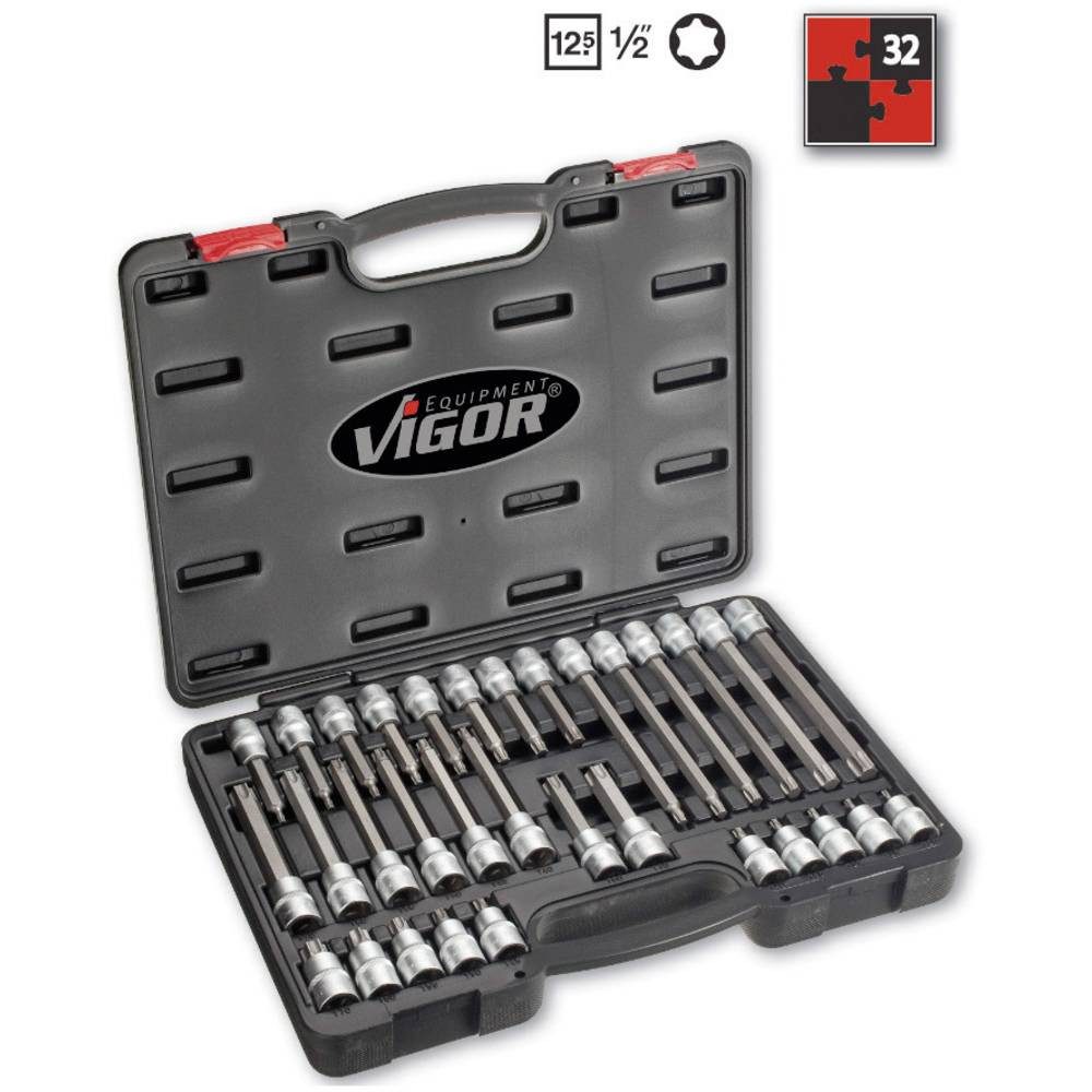 VIGOR Steckschlüssel Sechsrund-Nüsse 32tlg. 12.5 mm (1/2″ V1917