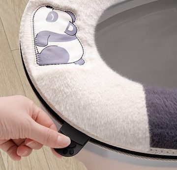 WC-Deckelbezug Weicher Toilettensitzbezug, verdickter Toilettenvorleger Mrichbez, Cartoon-Muster, Luxus-Toilettensitzkissen