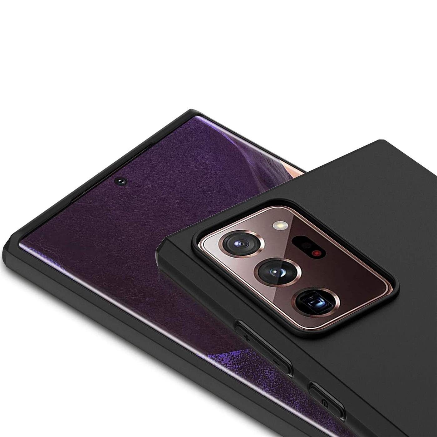CoolGadget Handyhülle Black Series Handy Hülle für Samsung Galaxy Note 20 Ultra 6,9 Zoll, Edle Silikon Schlicht Schutzhülle für Samsung Note 20 Ultra Hülle – Bild 2 von 5