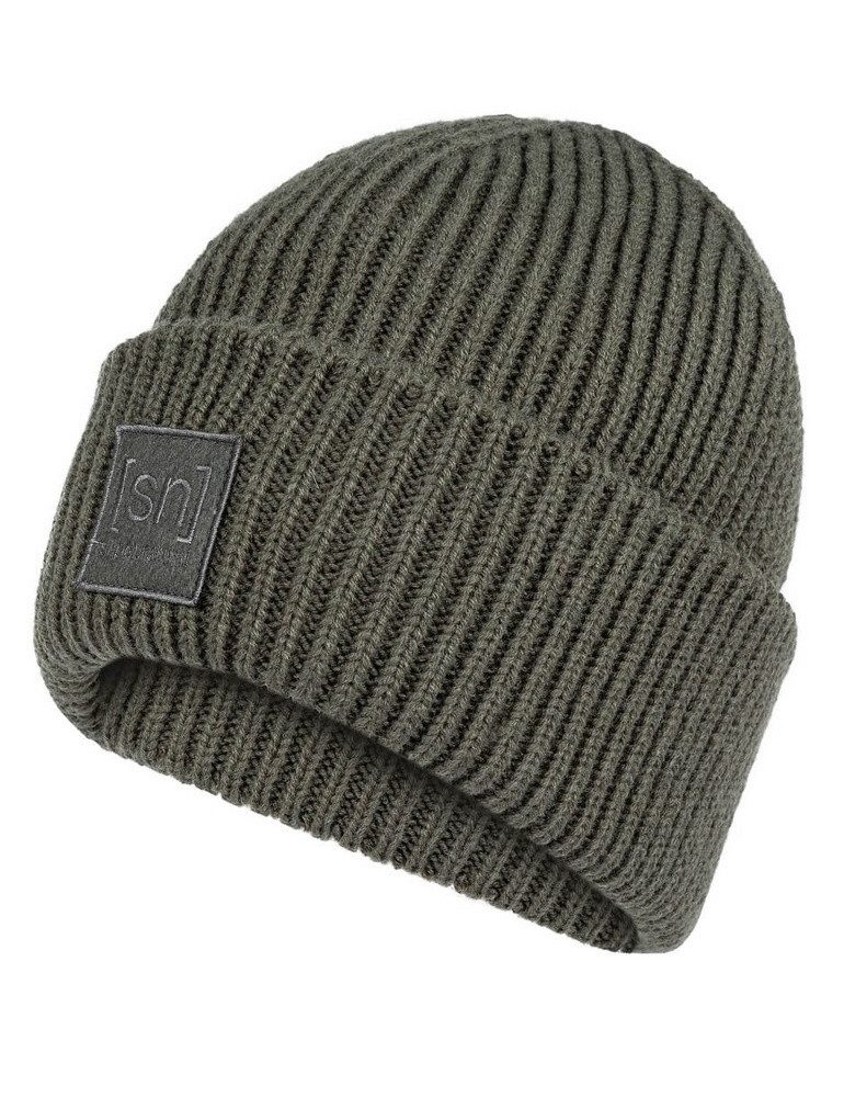 SUPER.NATURAL Beanie Wintermütze Krissini (angenehmes Tragegefühl) braungrün Damen