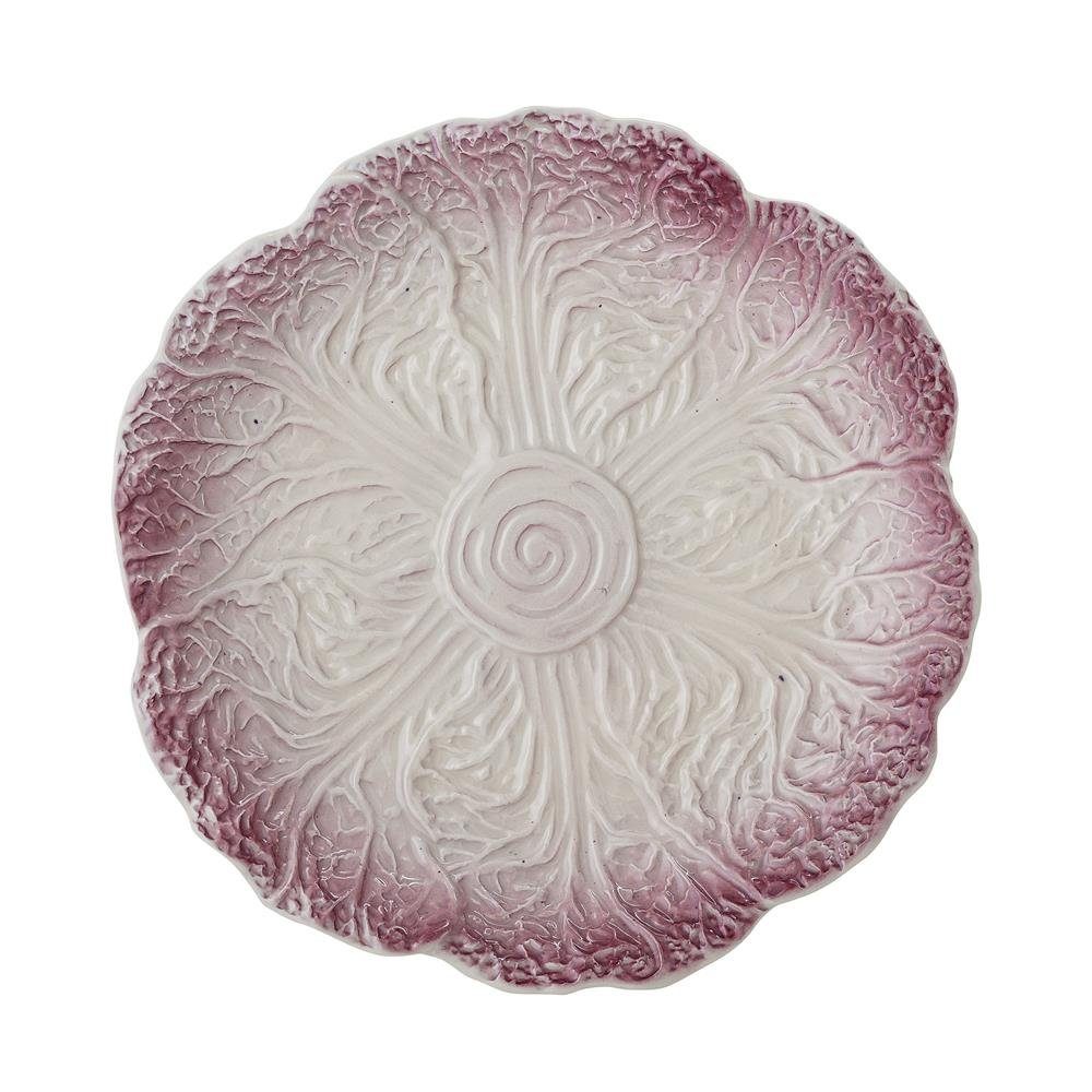 Radiccio, Bloomingville Mimosa Schale, Steingut, aus Dekoteller, Teller Design Lila, dänisches