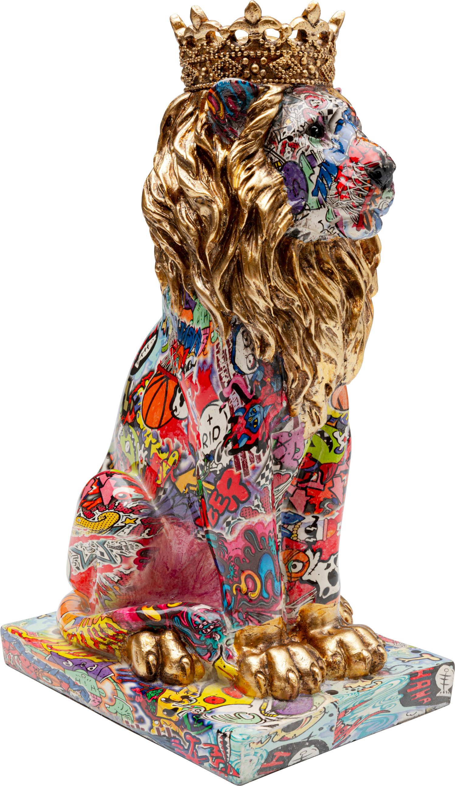 Kare Design Dekofigur Graffiti King Lion 29cm