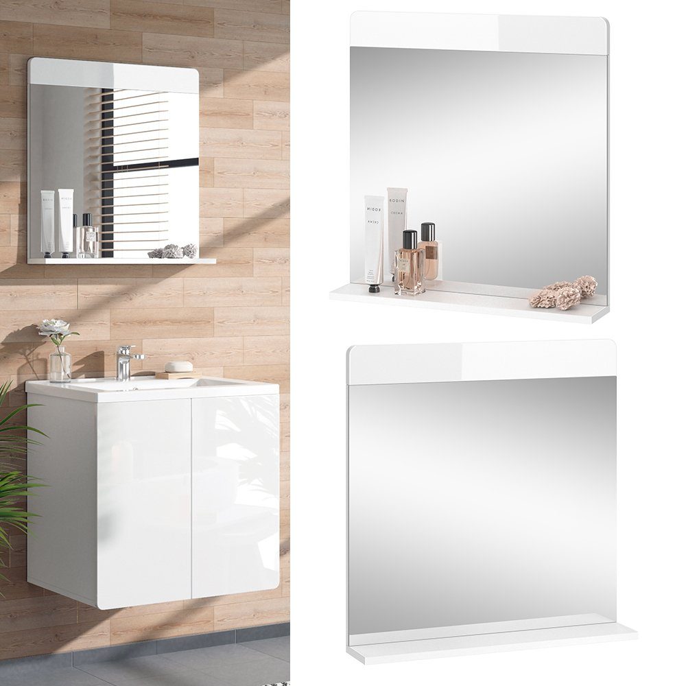 Vicco Badspiegel Izan HGL Weiß Ablage Badezimmerspiegel Wandspiegel