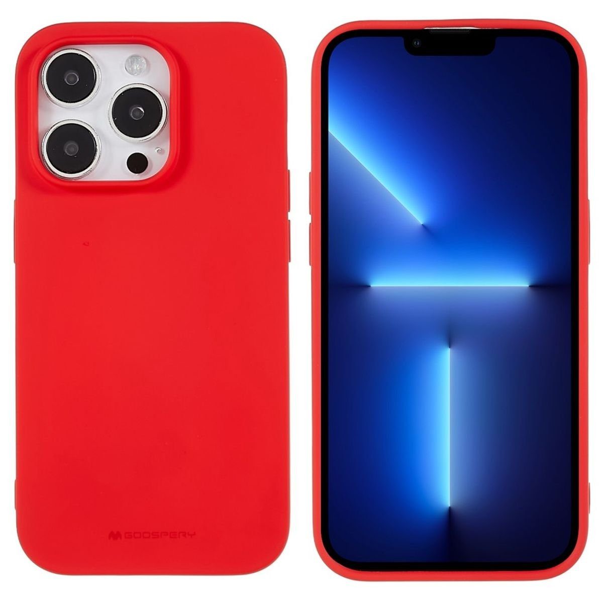 CoverKingz Handyhülle Hülle für Apple iPhone 14 Pro Handyhülle Silikon Case Cover Bumper 15,54 cm (6,12 Zoll), Schutzhülle Handyhülle Silikoncover Softcase farbig