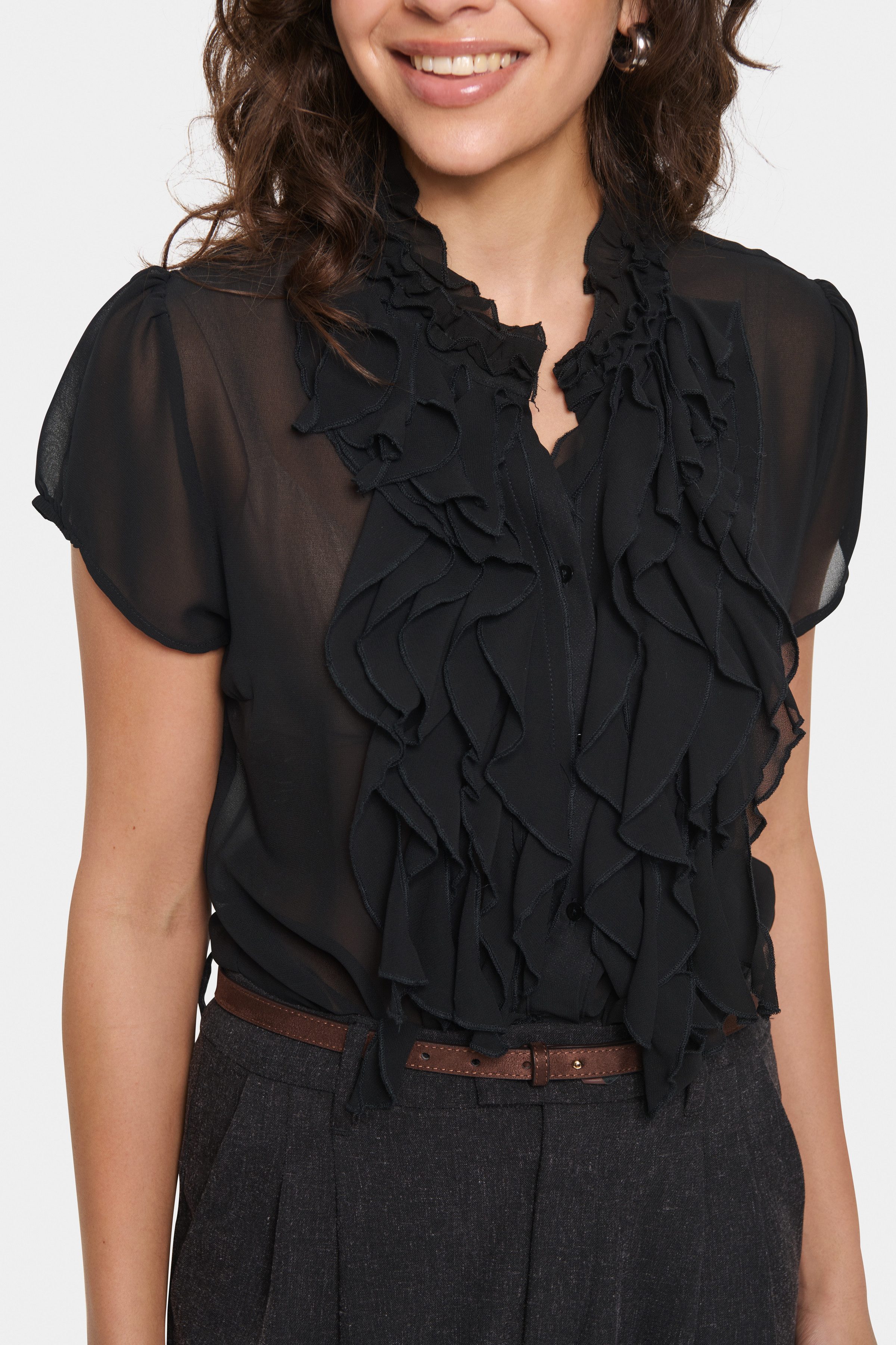 Saint Tropez Chiffonbluse LiljaSZ SS Shirt