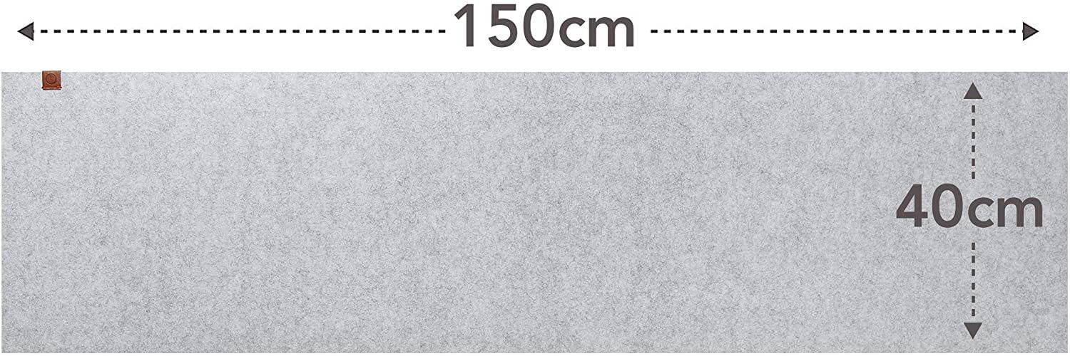 Loco Bird Tischläufer aus Filz, Abwaschbare Tischdecke mit Kunstleder-Label (skandinavische Tischband Deko), Tisch Filzläufer für draußen