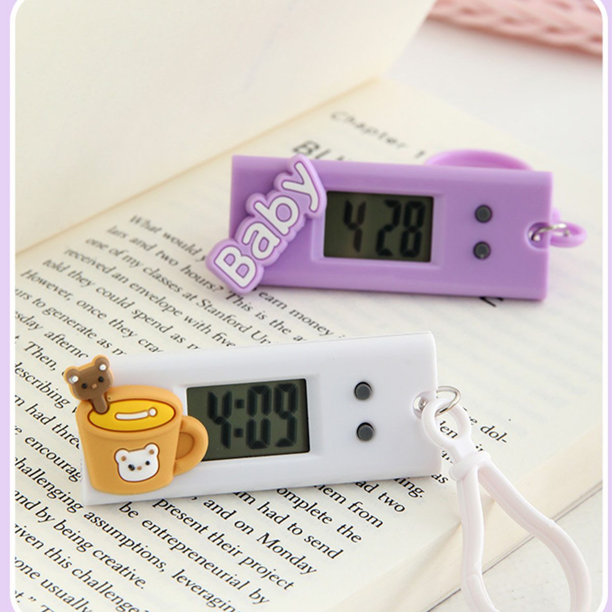 FELIXLEO Intervall-Timer Mini Digitaluhr Schlüsselanhänger Schüler Kind Timer Unisex. (1-St)