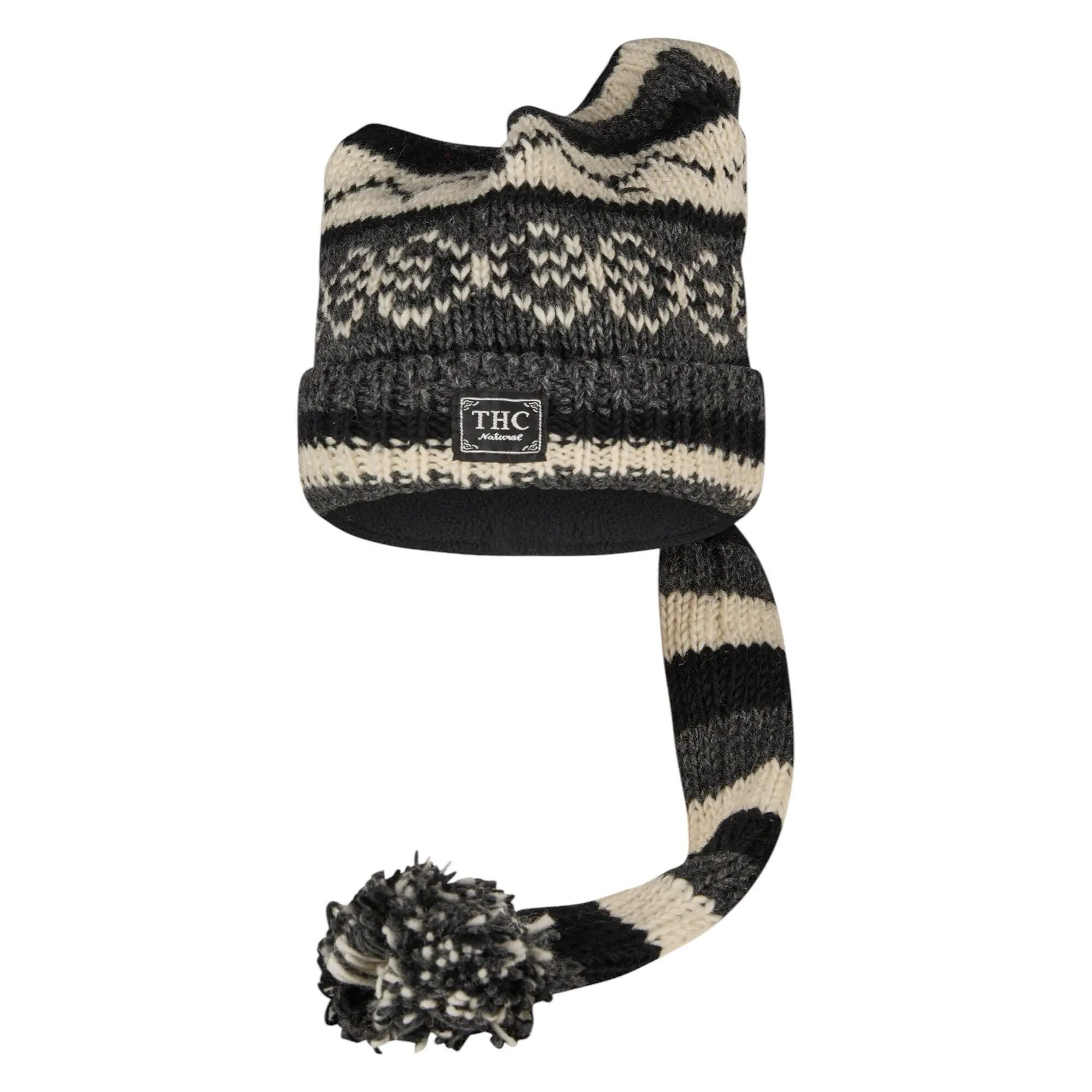 THC Natural Line Strickmütze THC Schafwoll Zipfelmütze 511 (1 Stück, 1-St., 1 Stück) Innenfutter: Fleece
