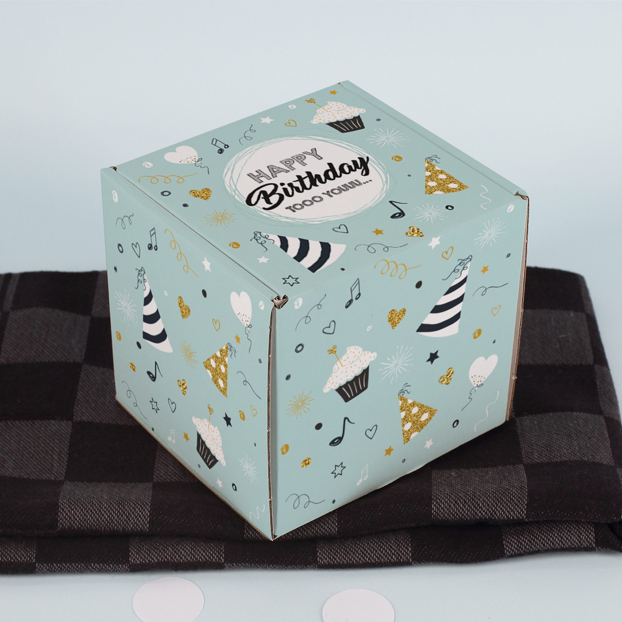 Herz & Heim Geschenkbox zum Geburtstag - Geschenkverpackung aus stabiler Pappe, verschiedene Größen