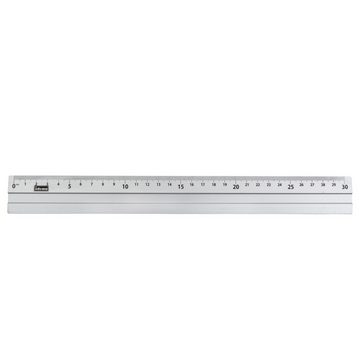 Idena Lineal Idena 602122 - Aluminium-Lineal mit 30 cm Länge, Millimeter- und Zenti