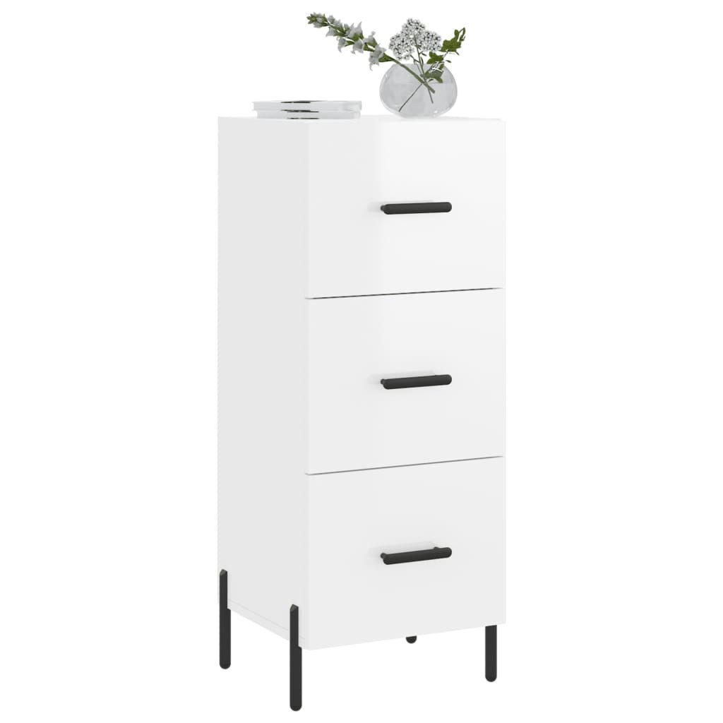 vidaXL Sideboard Sideboard Hochglanz-Weiß 34,5x34x90 cm günstig online kaufen