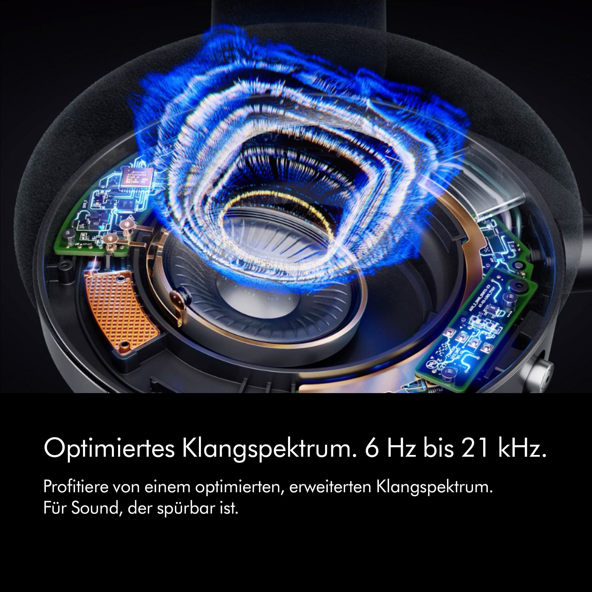DYSON OnTrac™ Over-Ear-Kopfhörer (Geräuschisolierung, Transparenzmodus, Bluetooth, Integriertes Mikrofon zum telefonieren und Geräuschunterdrückung) – Bild 4 von 5