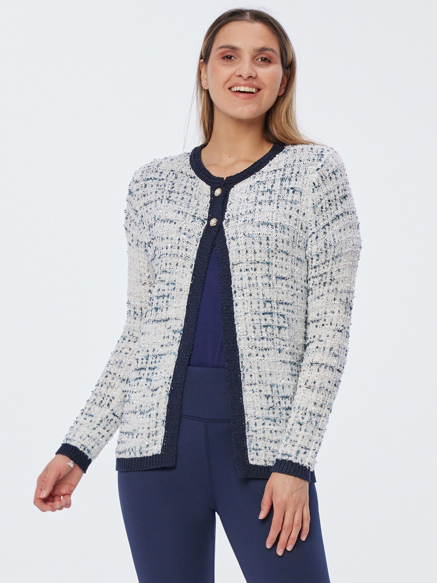 Georg Stiels Bouclèjacke Cardigan koerpernah mit günstig online kaufen