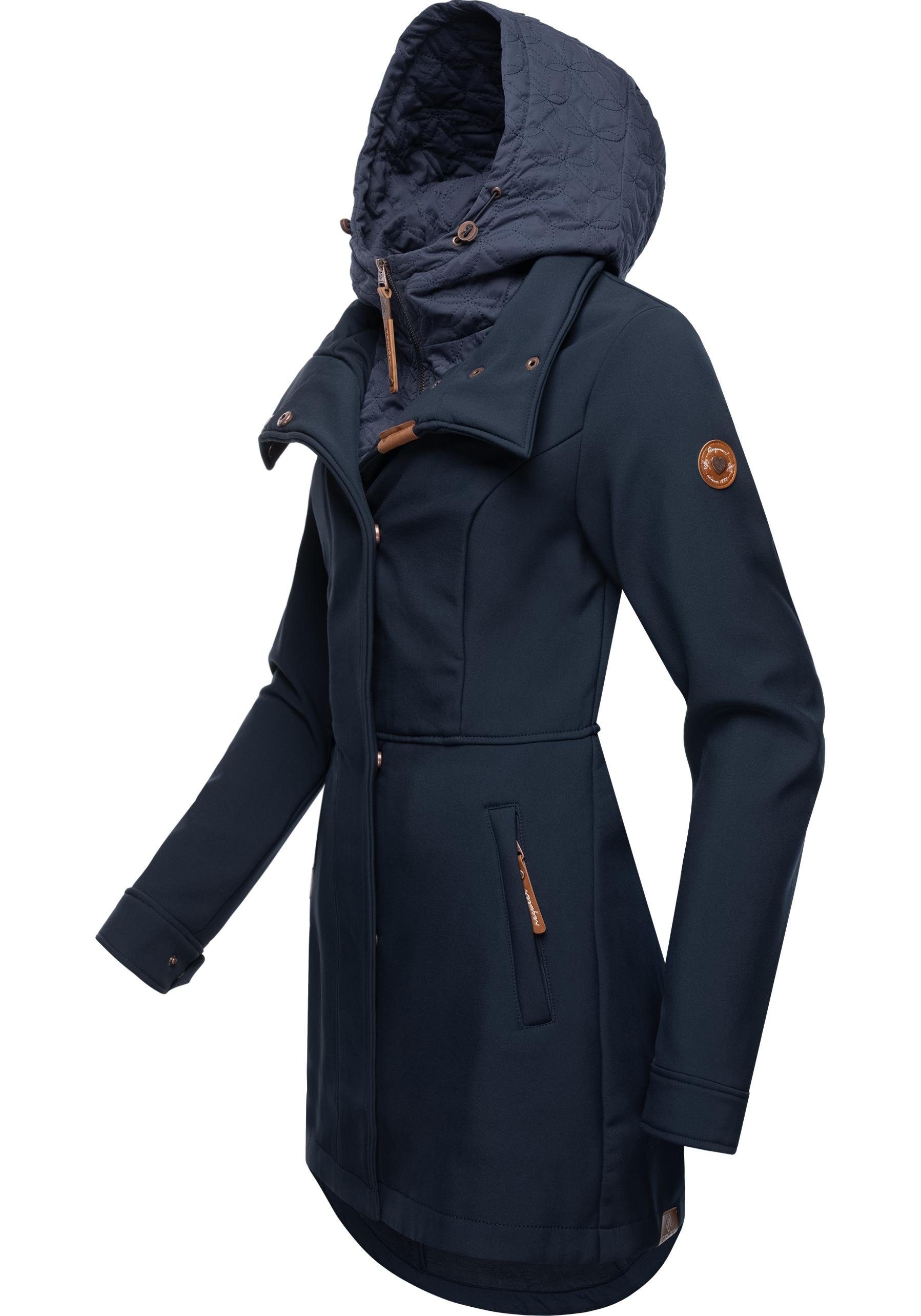 Ragwear Softshellmantel Ybela sportliche, gefütterte Outdoorjacke mit Kapuz günstig online kaufen