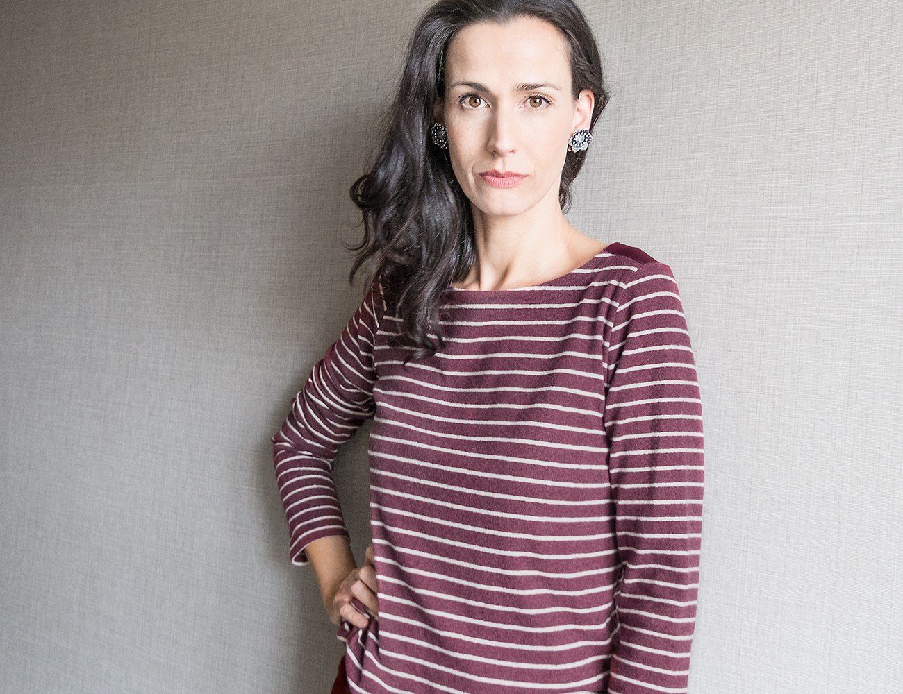 Brigitte von Boch Langarmshirt Cetta Langarmshirt bordeaux