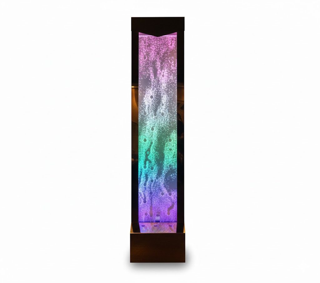 JVmoebel Zimmerbrunnen Regal Schrank Wasserwand Säule Wände LED Wasserwände Sofort, (1 tlg., Wasserwand), Made in Europa