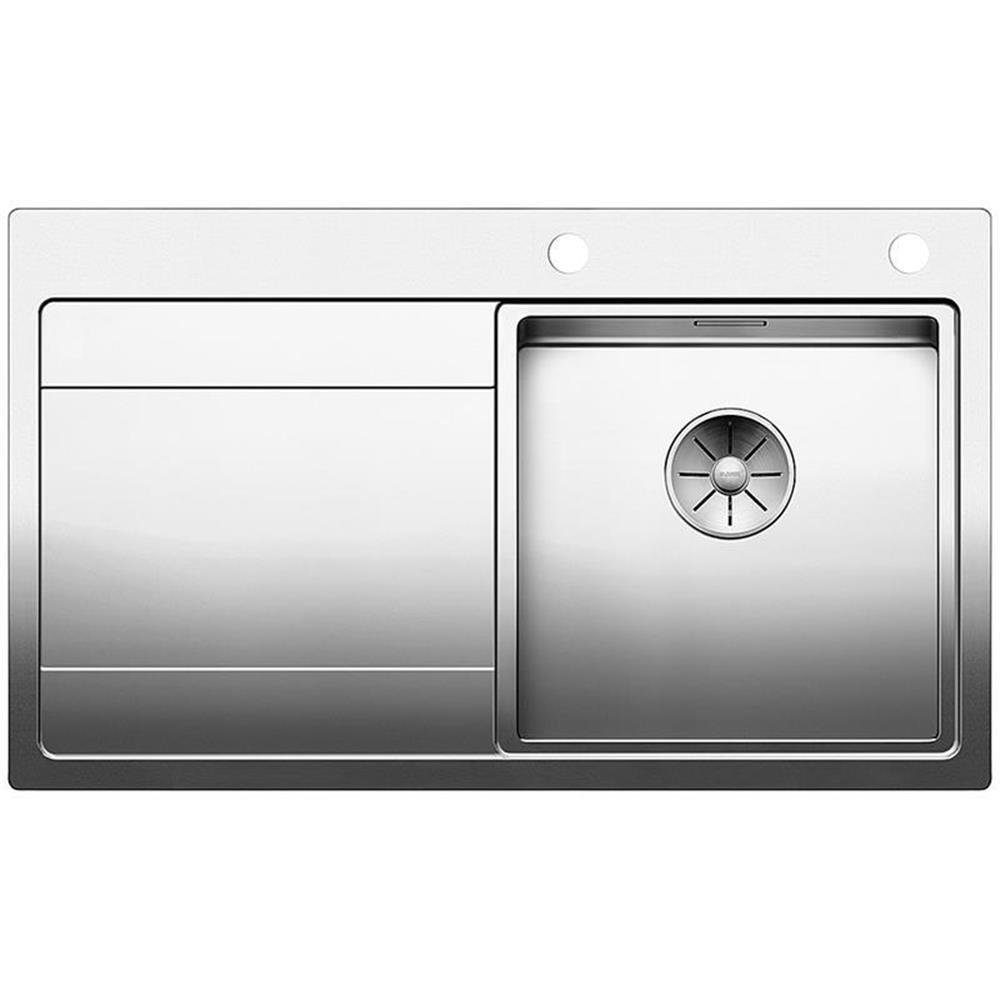 Blanco Edelstahlspüle DIVON II 45 S-IF Edelstahl Seidenglanz, InFino Ablauf, 86/51 cm