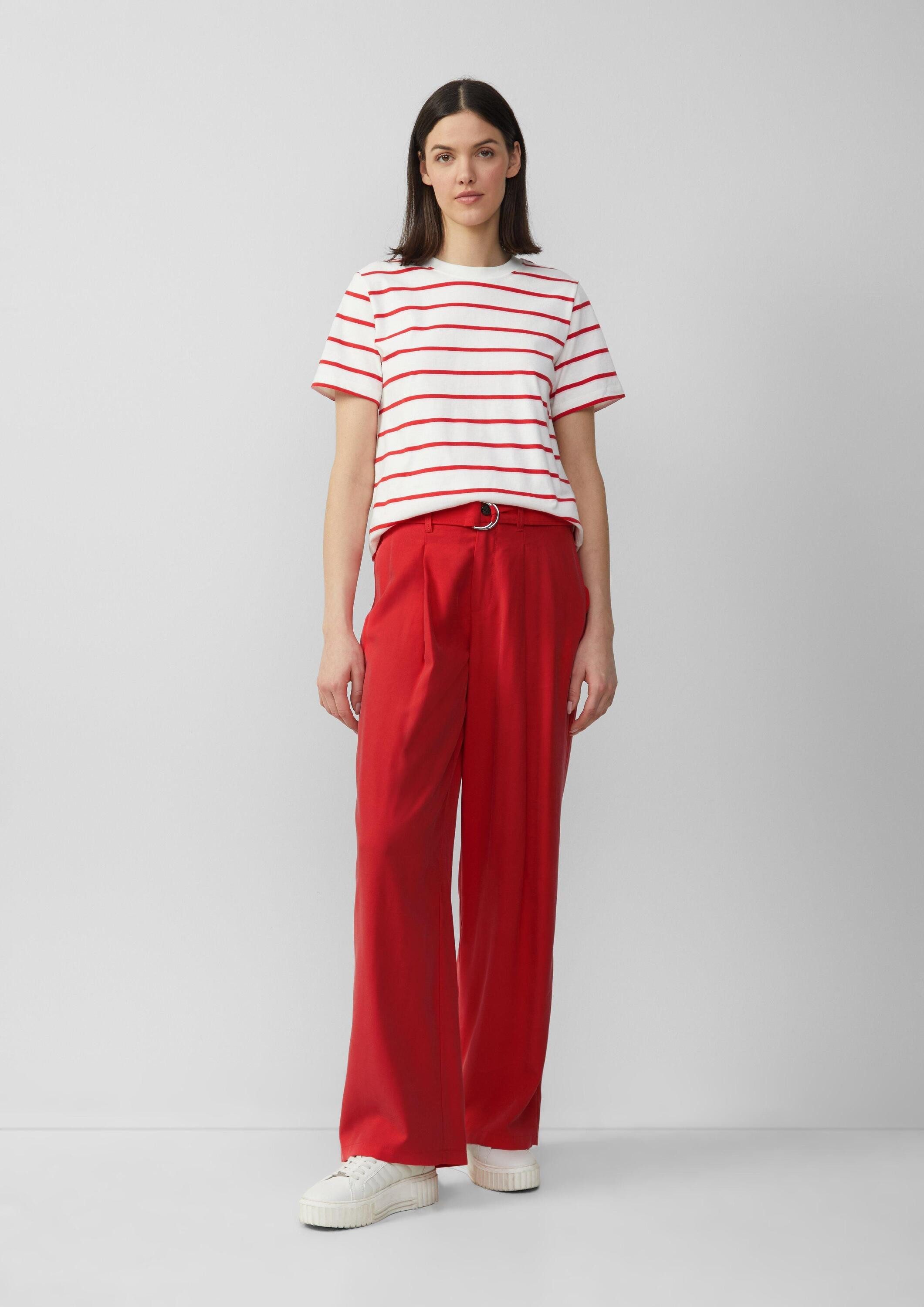 s.Oliver Chinos Hose Wide-Leg-Hose aus Viskosemix günstig online kaufen