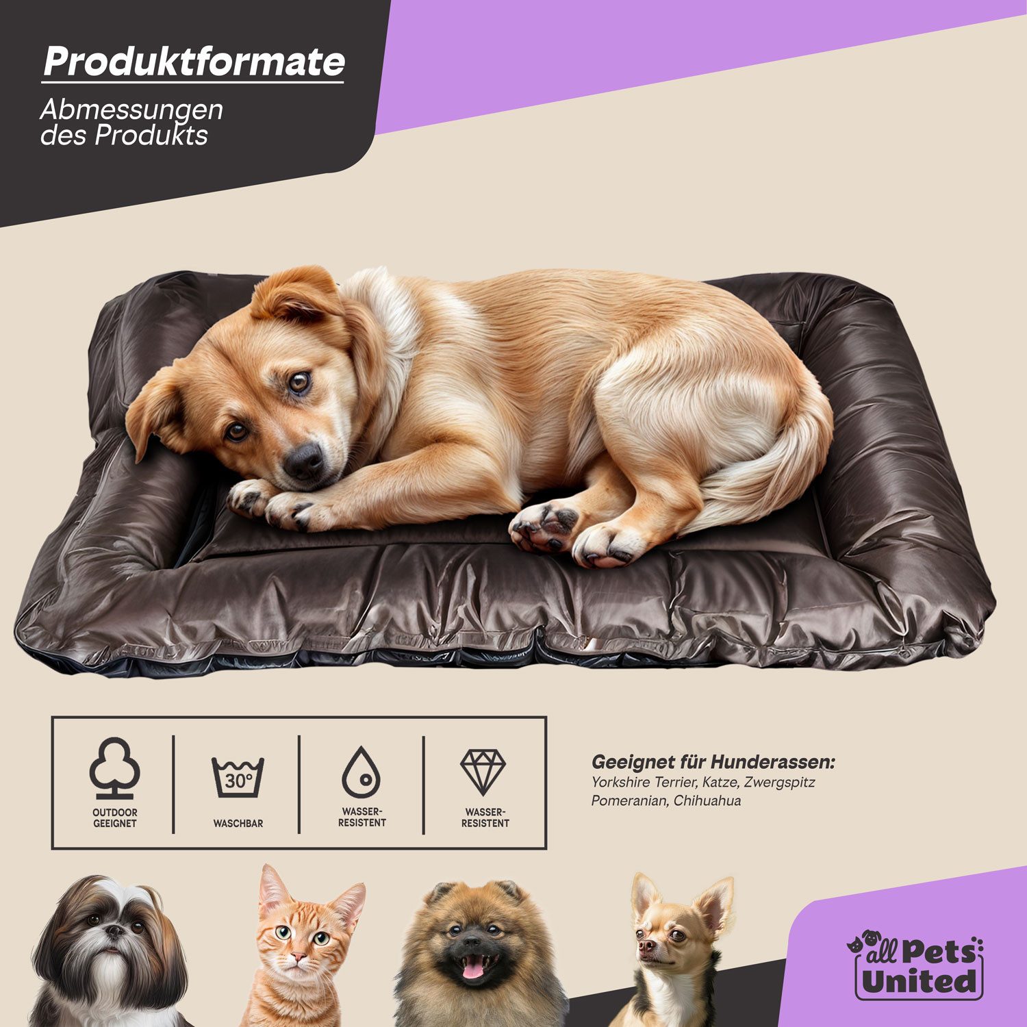 LazyBag Tierkissen Hundekissen Hundebett, Nylon, Indoor günstig online kaufen