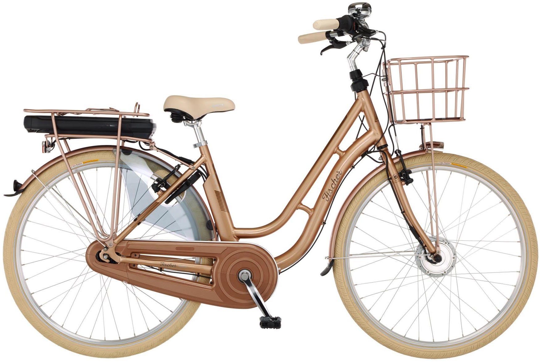 FISCHER Fahrräder E-Bike »CITA RETRO 2.2 522«, 7 Gang, Nabenschaltung,  Frontmotor, (mit Akku-Ladegerät, mit Beleuchtungsset, mit Fahrradschloss,  mit Werkzeug) online kaufen | OTTO