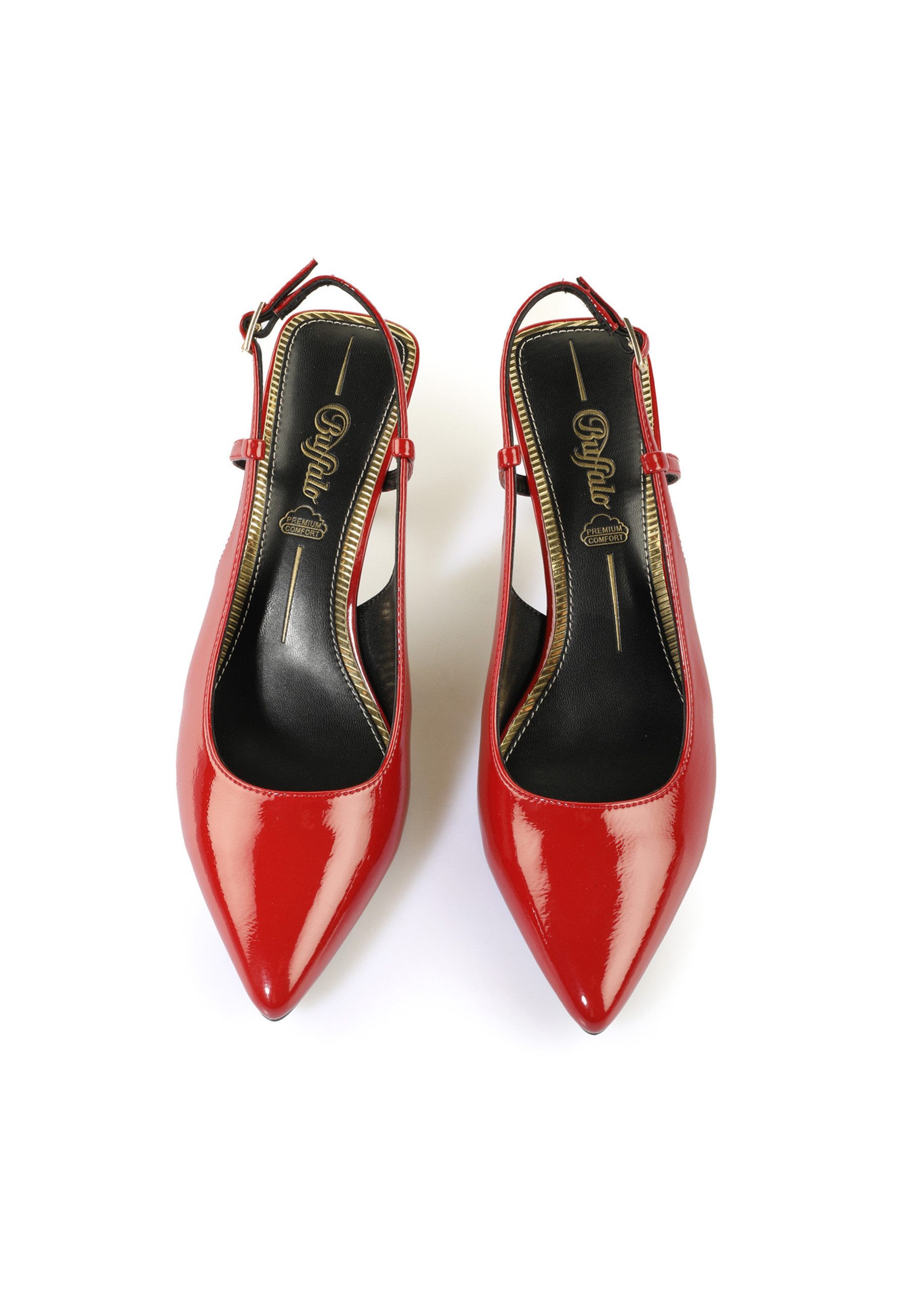 Buffalo Buffalo Sling Back- Vegan Patent High-Heel-Pumps
