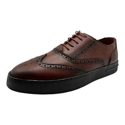 Yu&Luk Herren Business Schuhe aus echtem Leder Halbschuhe Schnürschuh