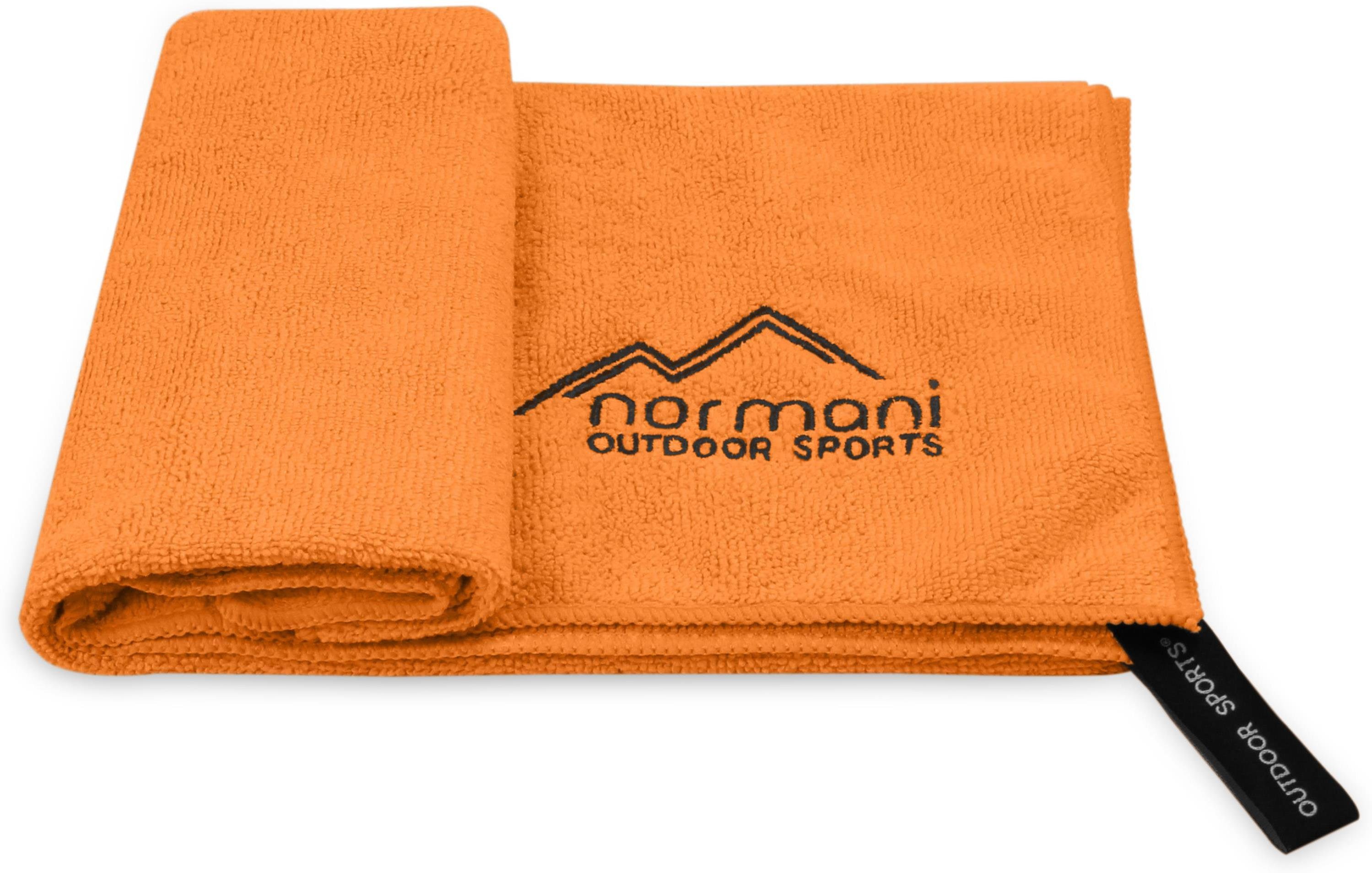 normani Reisehandtuch Orange Terry, Polyester 40x80 Mikrofaserhandtuch