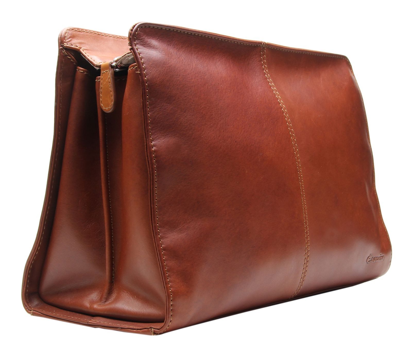 Esquire Kosmetiktasche Cosmetic Bag, aus echtem Leder