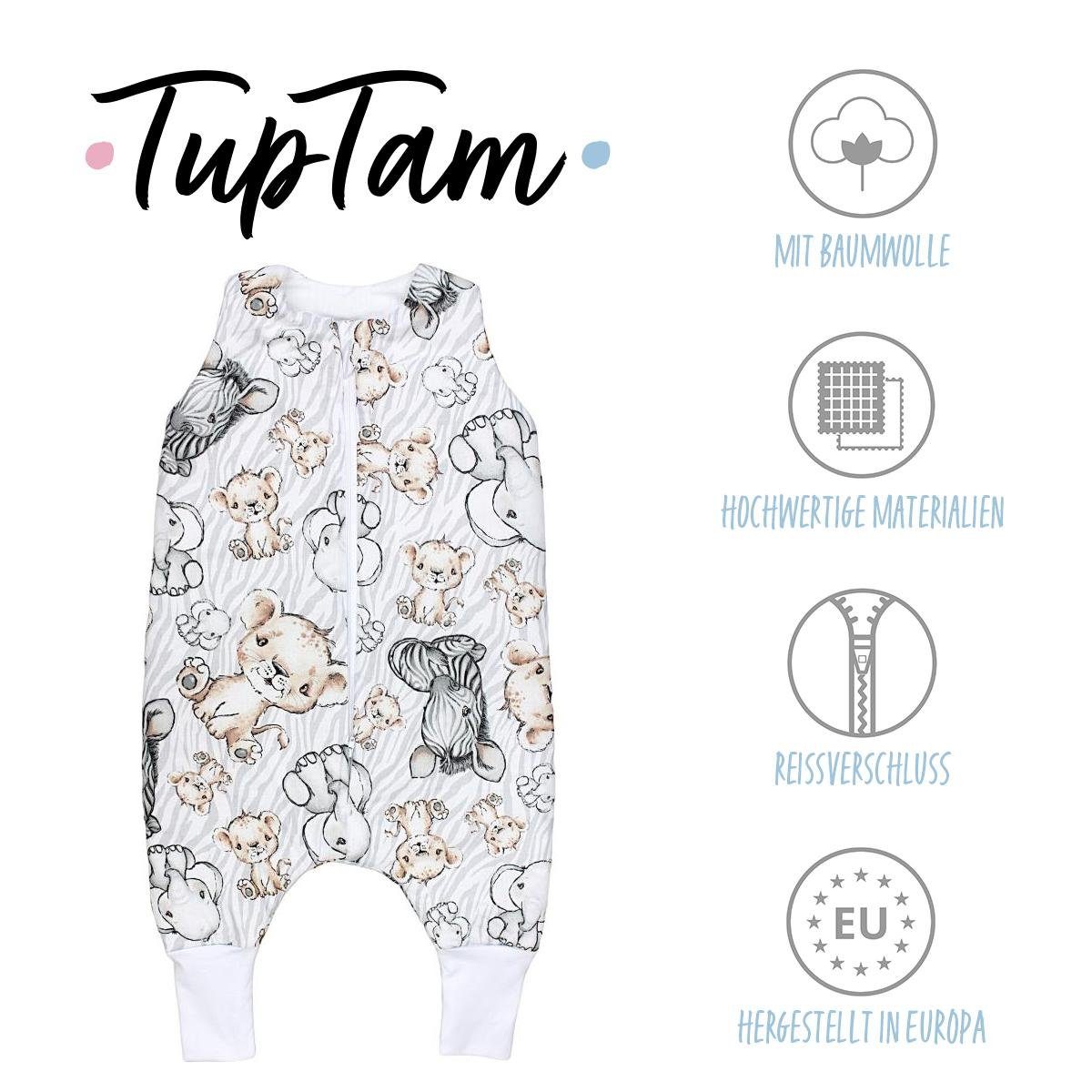 TupTam Babyschlafsack mit Beinen Winterschlafsack TOG zertifiziert 2.5 OEKO-TEX Safari