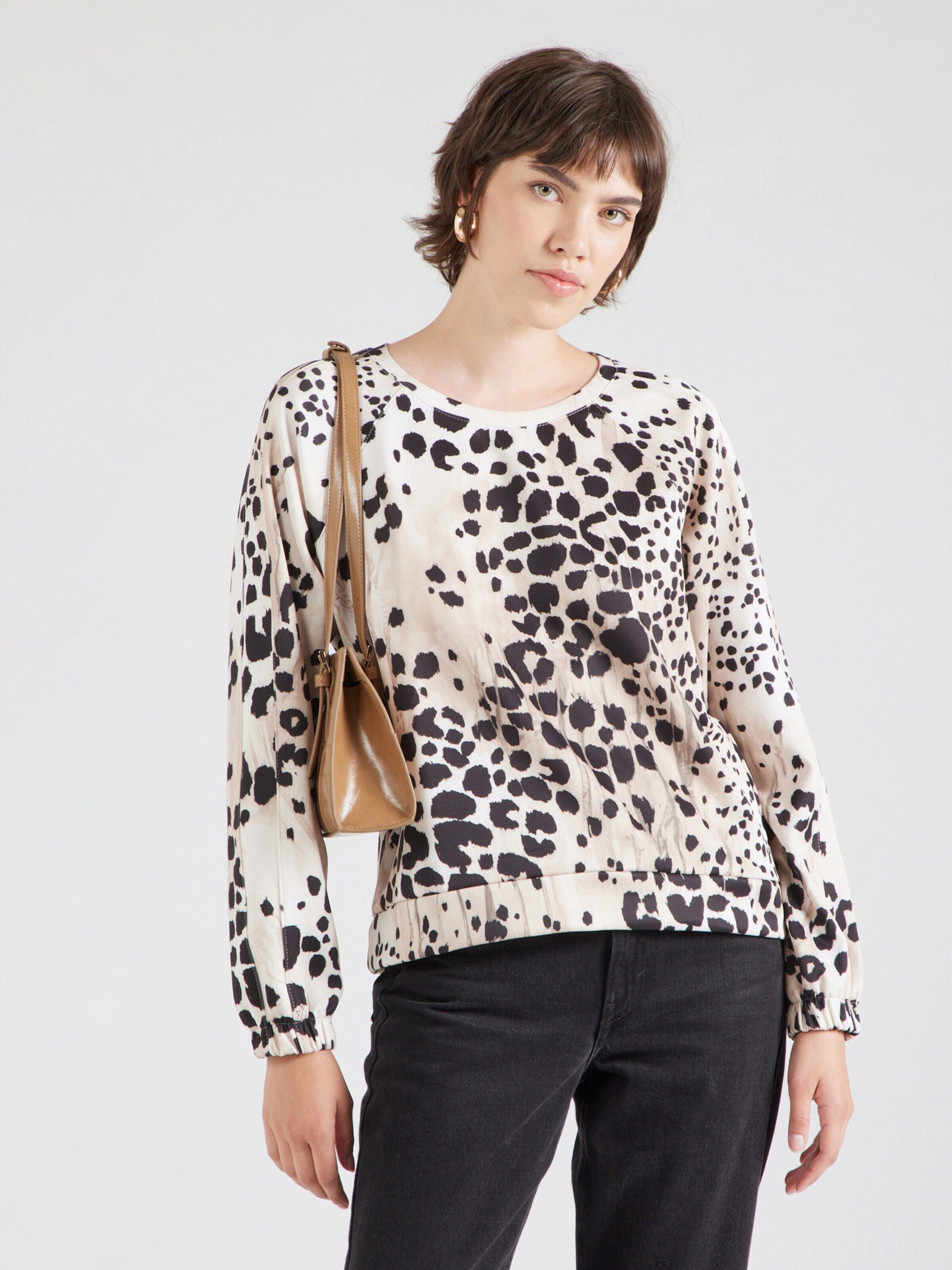 Monari Sweatshirt (1-tlg) Drapiert/gerafft