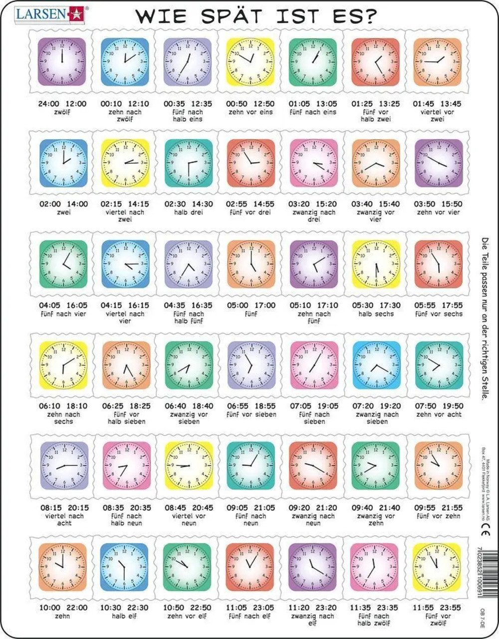 Media Verlag Puzzle Wie spät ist es? (Kinderpuzzle), 49 Puzzleteile günstig online kaufen
