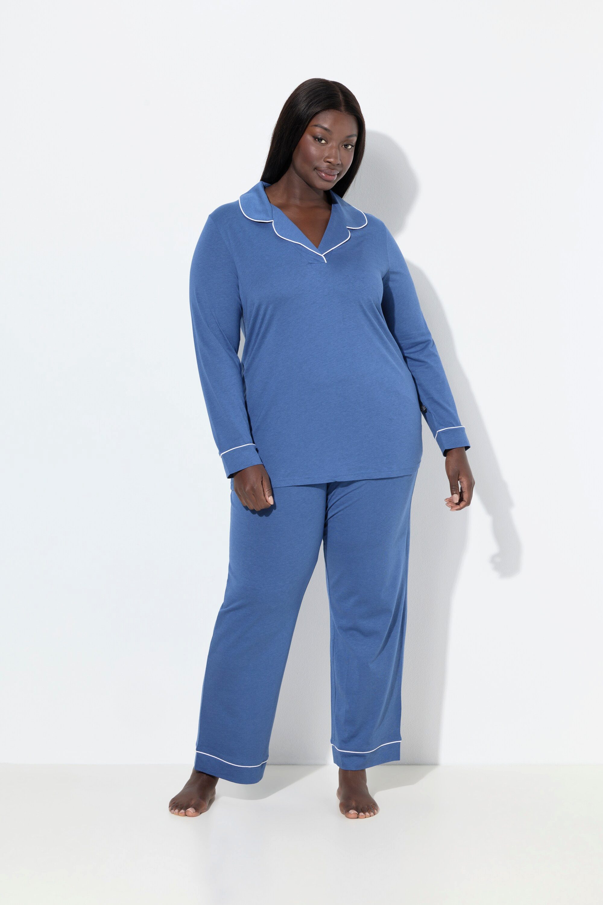 Ulla Popken Pyjama Pyjama Zweiteiler Zierpaspeln günstig online kaufen