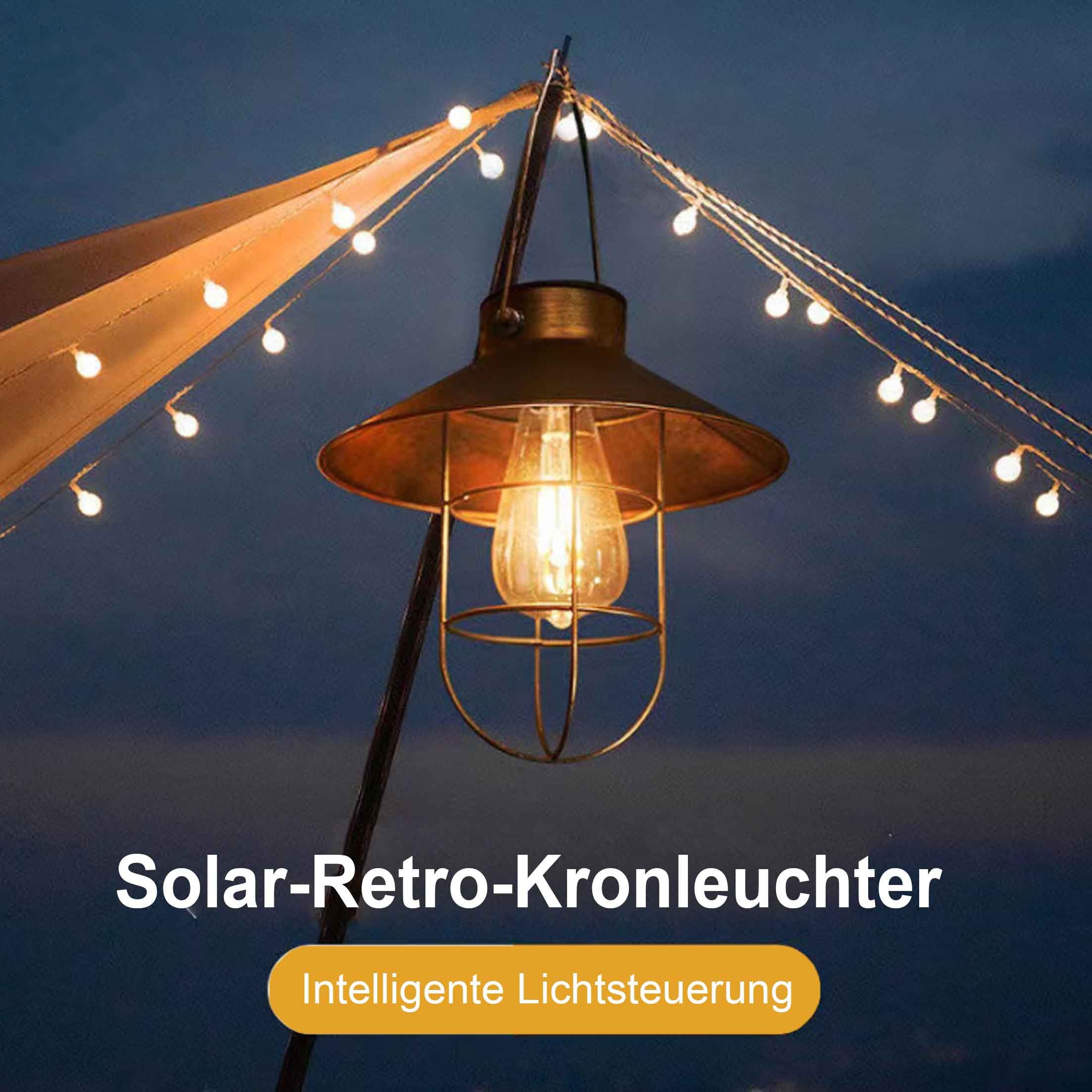 KINSI Hängeleuchten Solar-Hängelampen,Wolfram-Lampen,Garten-Lampen,Dekorative Nachtlichter, LED fest integriert, Solarbetriebene Hängelampe zur Dekoration des Gartens im Freien